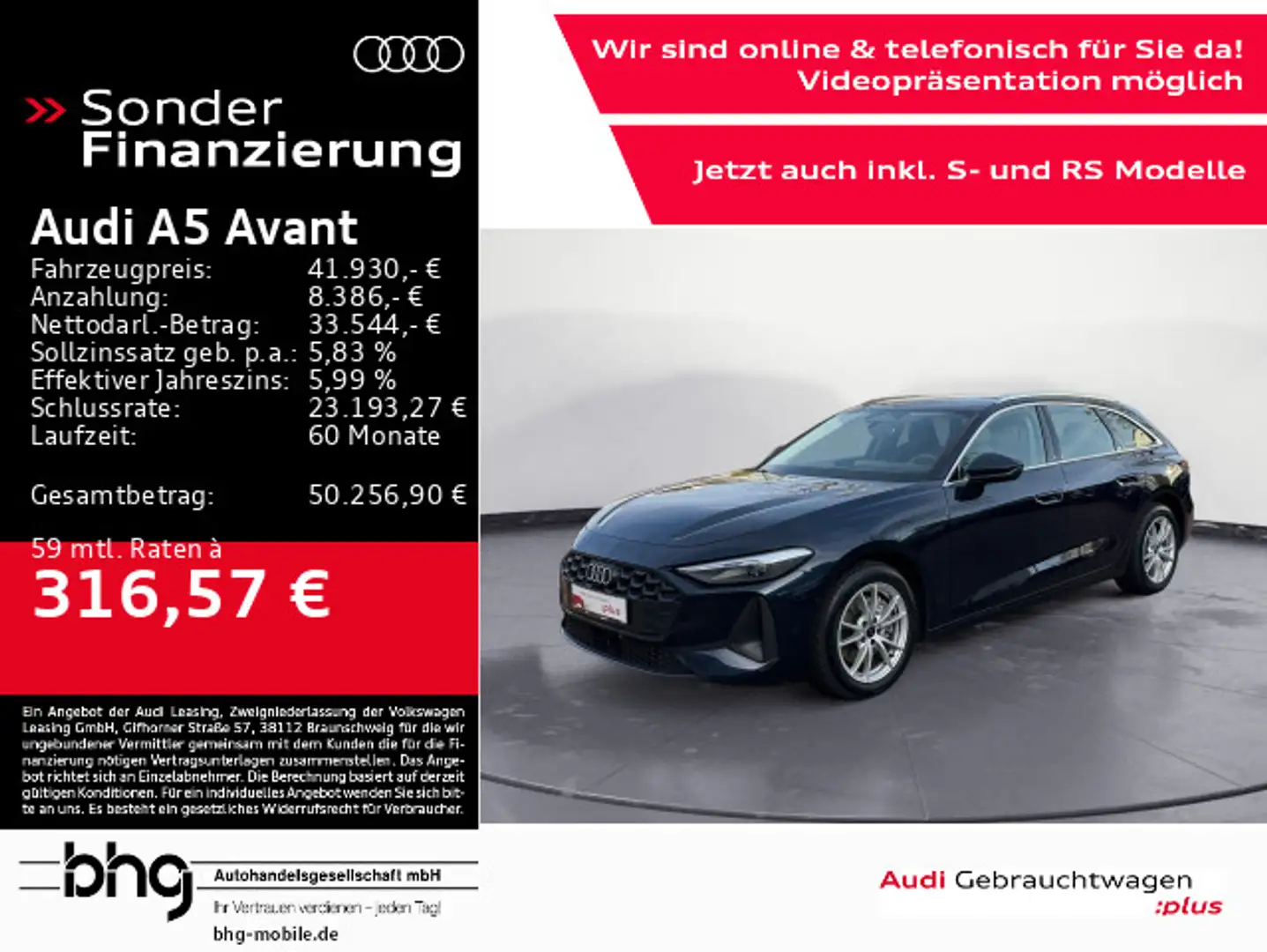 Audi A5 TFSI LED/ACC/Interface/Kamera/Assist/uv Blau - 1