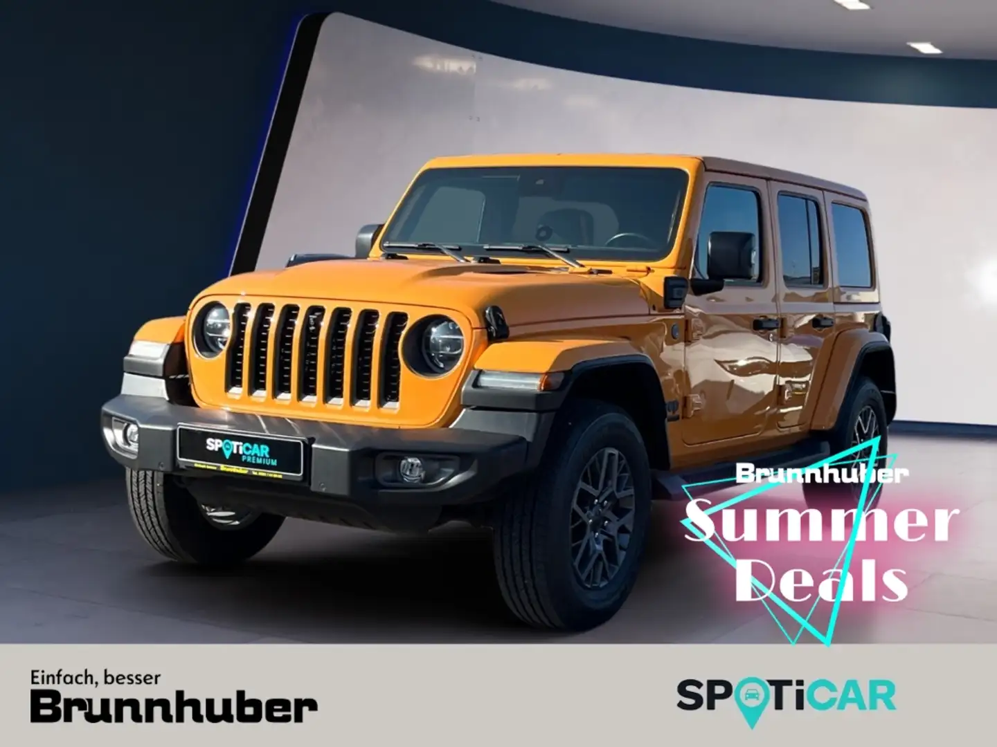 Jeep Wrangler Unlimited Plug-In Hybrid 4xe 2.0 EU6d PHEV 80th An Gelb - 1
