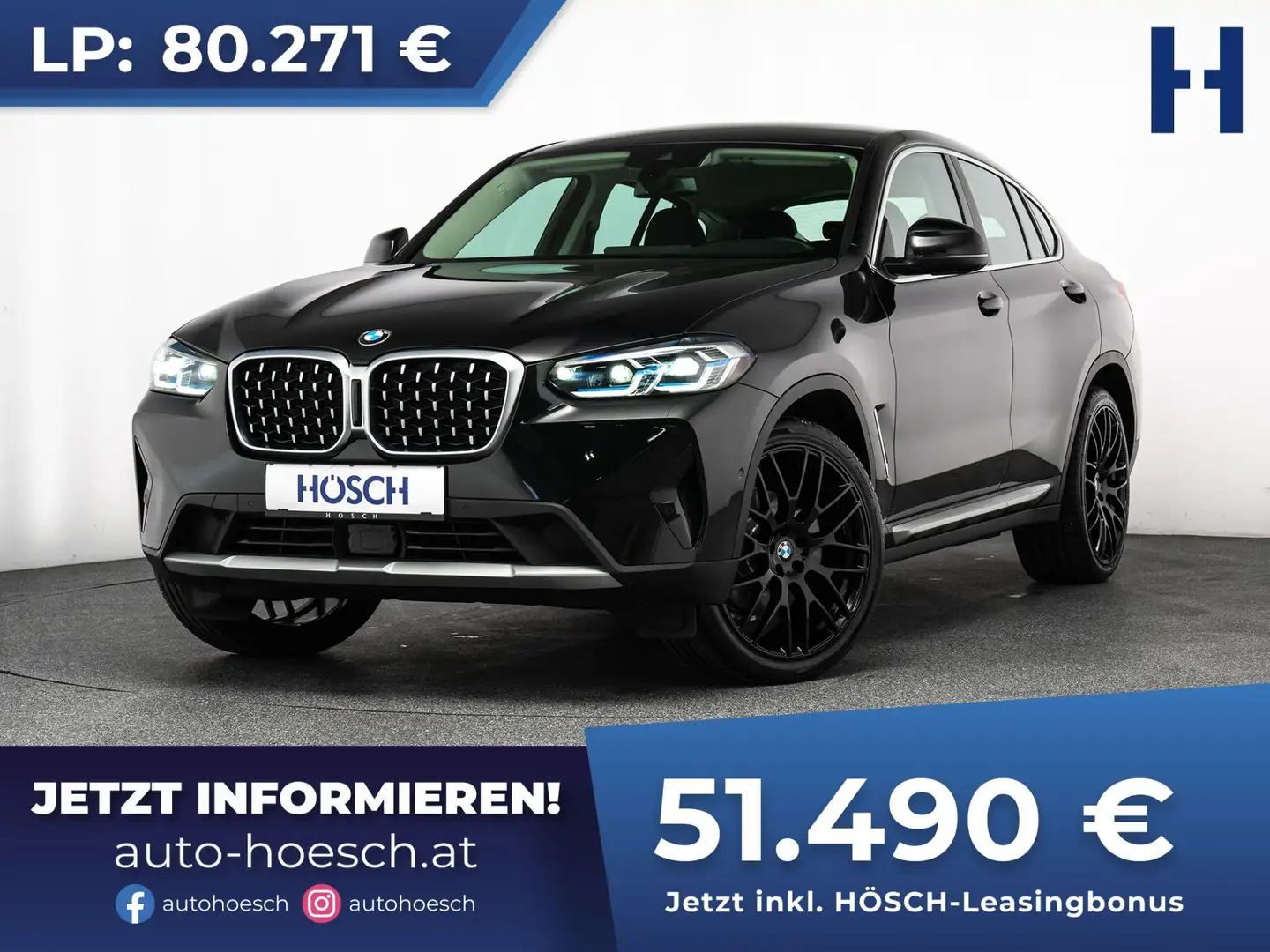 BMW X4 xDrive 20d Aut. TOP-EXTRAS TRAUMPREIS++ Schwarz - 1