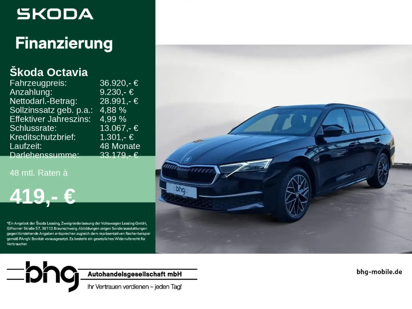 Skoda Octavia Combi 2.0 TDI DSG Selection Schwarz - 1