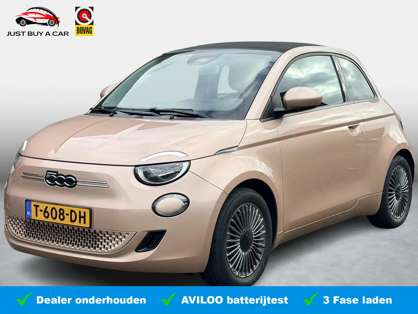 Fiat 500C Icon 42 kWh SoH 92,1 % / Stoelverwarming / 3 Fase - 1