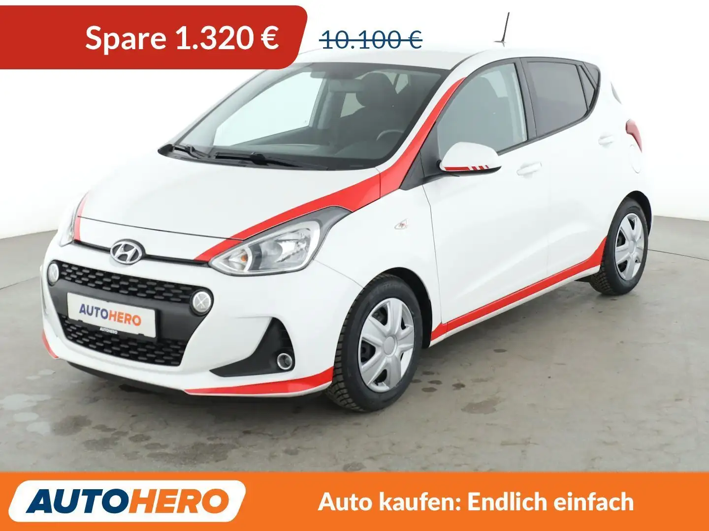 Hyundai i10 1.2 YES! Plus*NAVI*PDC*SHZ*KLIMA*TEMPO* Weiß - 1