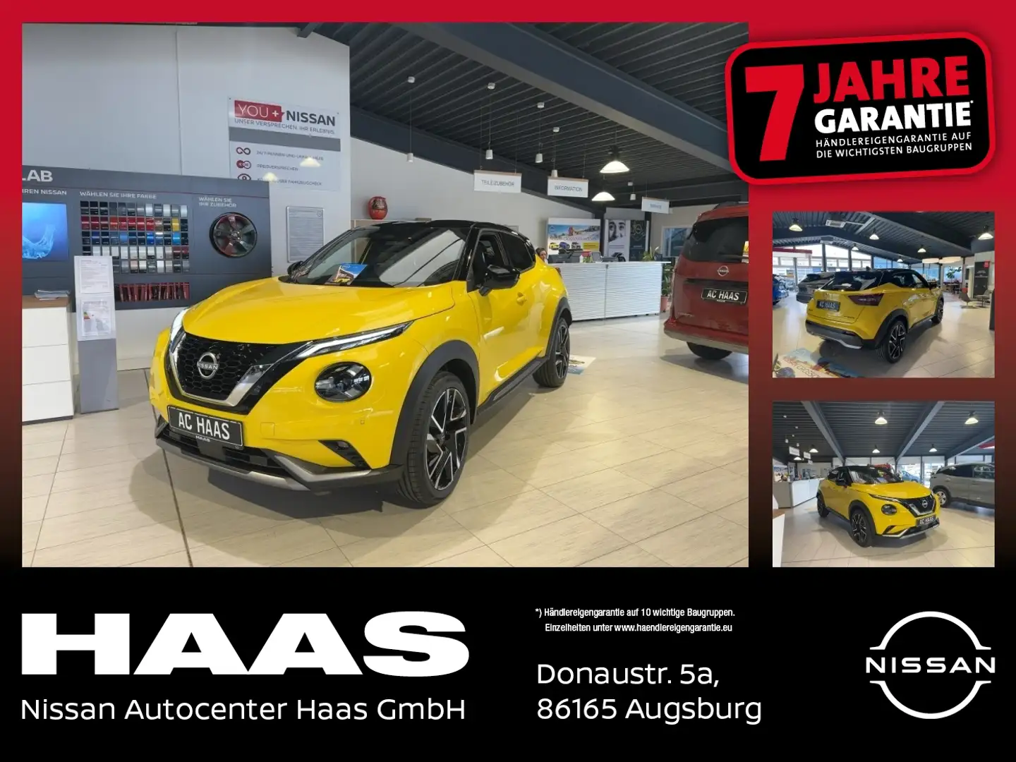Nissan Juke 1.0 DIG-T N-Design FLA SpurH LM LED KlimaA Gelb - 1
