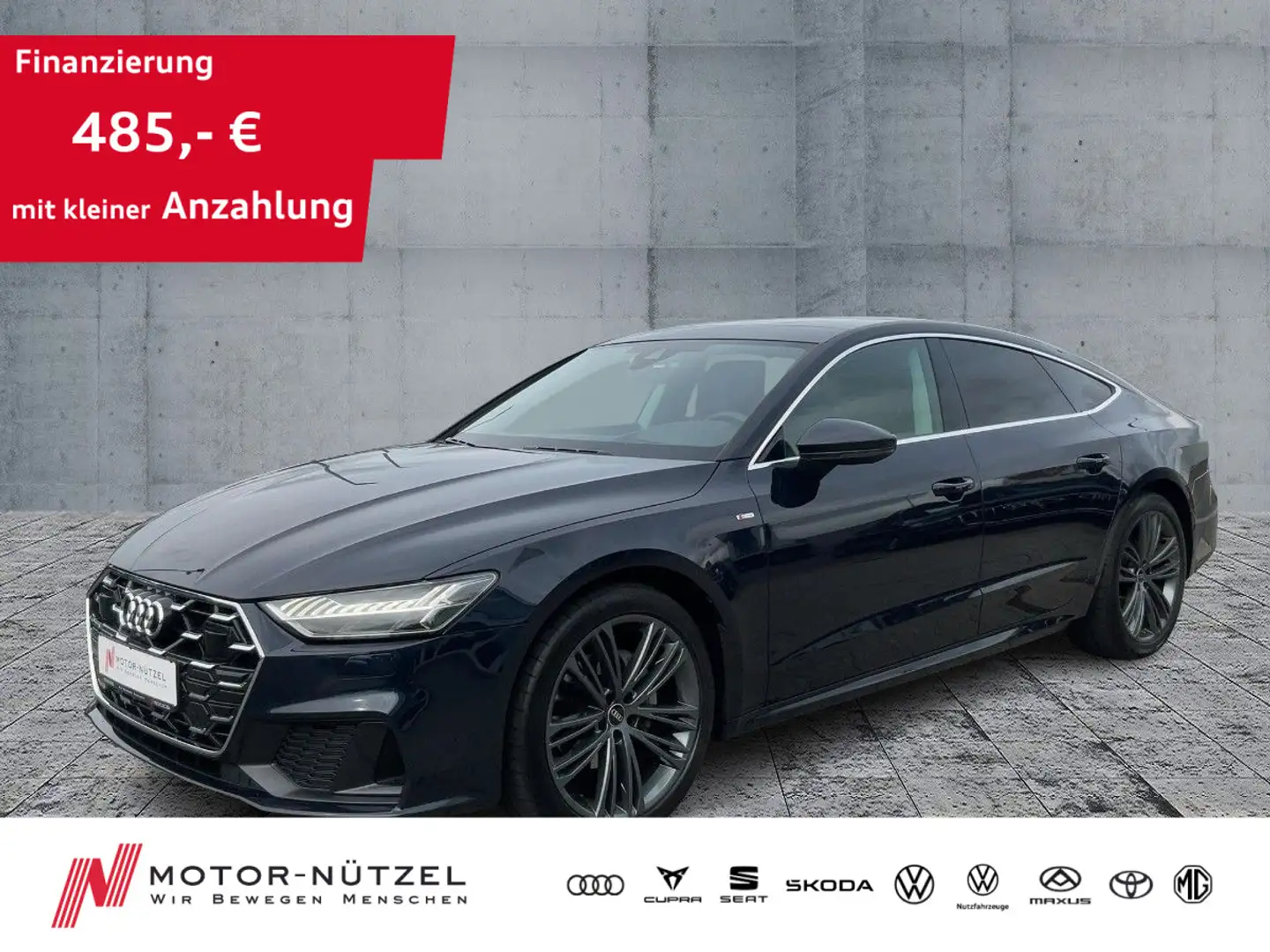 Audi A7 40TDI QU S-TR S-LINE 5JG+MATRIX+NAV Blau - 1