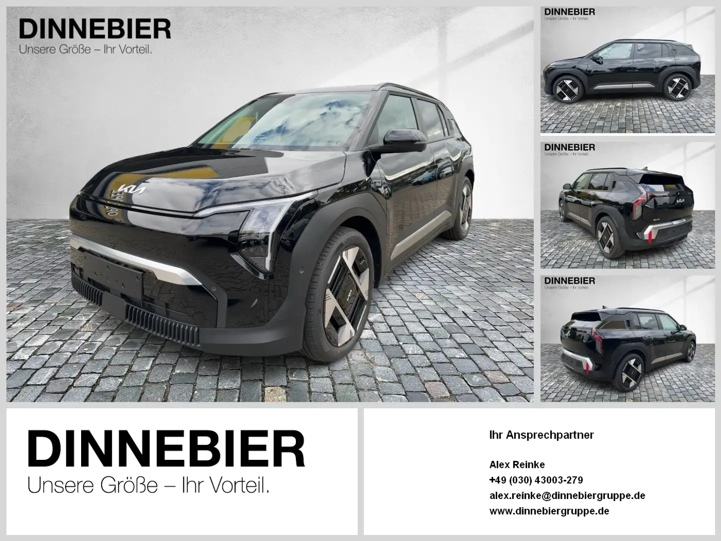 Kia EV3 Earth 58.3 kWh LED+360°Kamera+Navi+SHZ Noir - 1