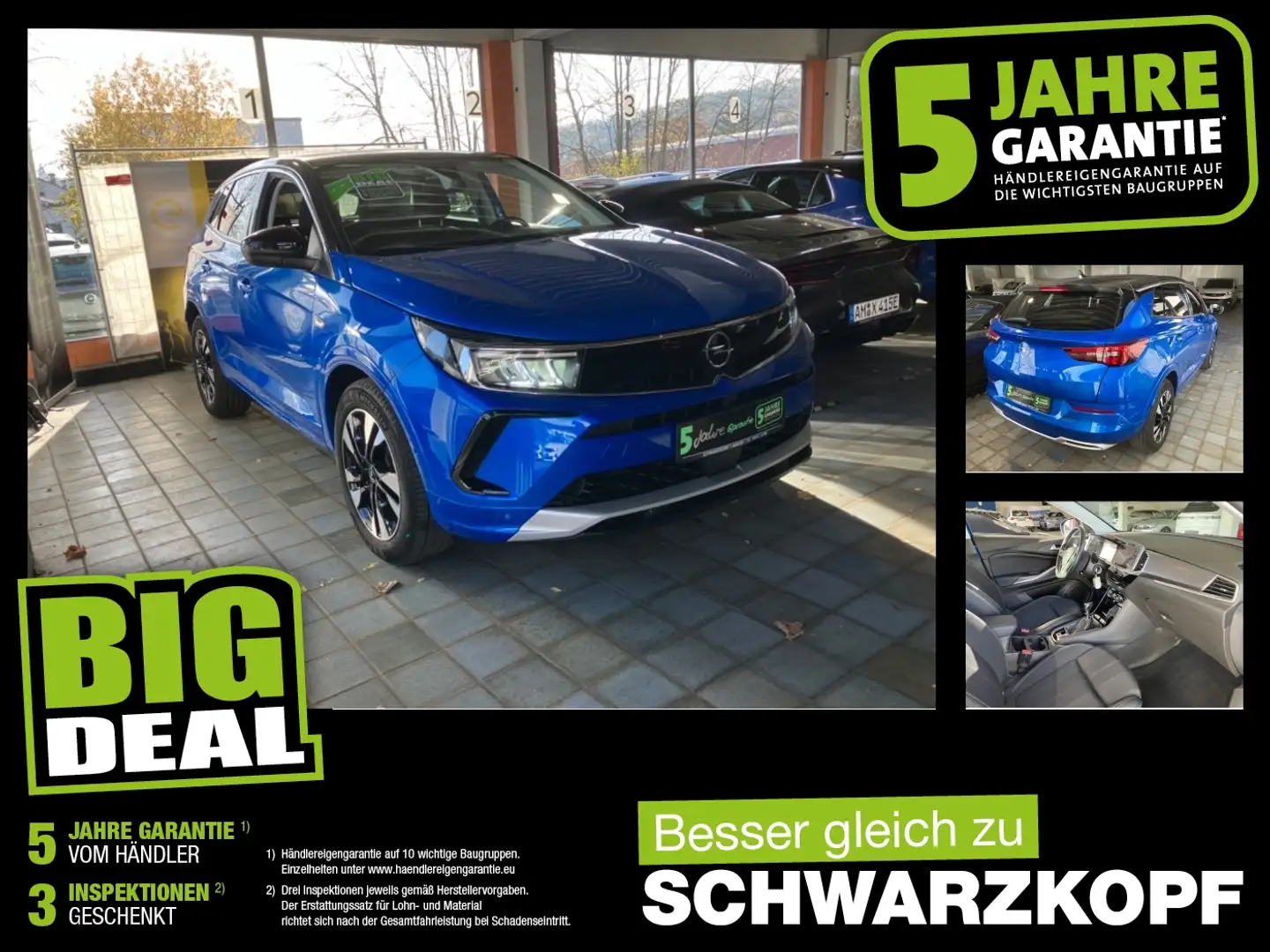 Opel Grandland 1.2T LED+Sitzheizung,Rückfahrkamera Blau - 1