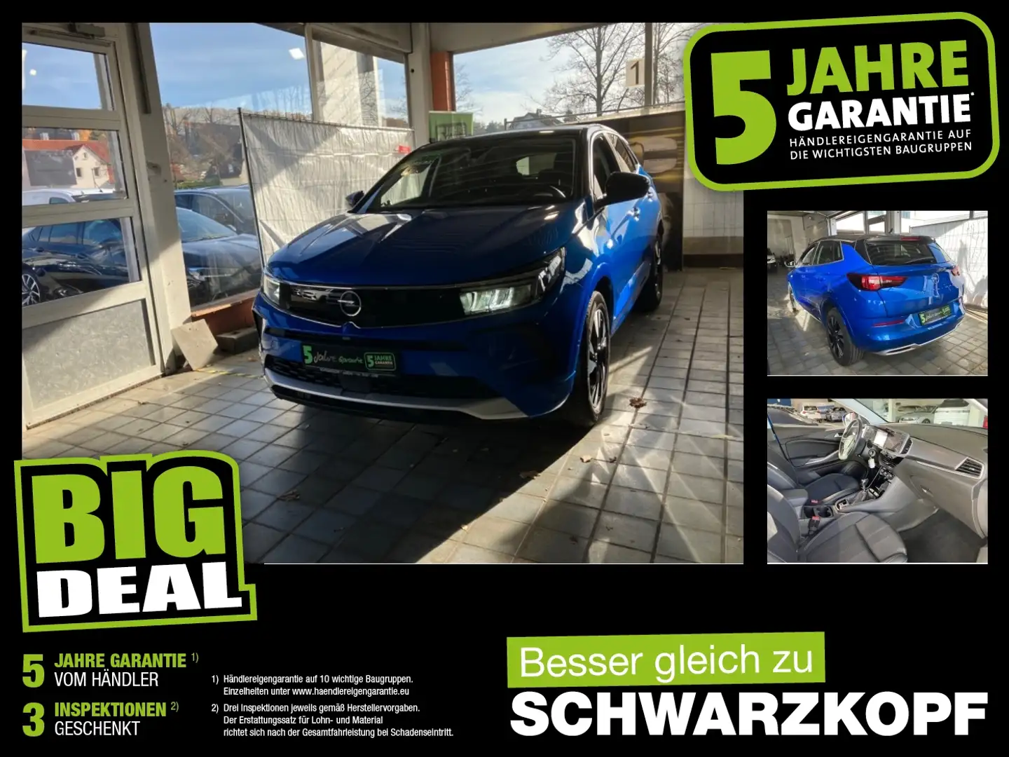 Opel Grandland 1.2T Fin. ab 2,99 % Rückfahrkamera Blau - 1