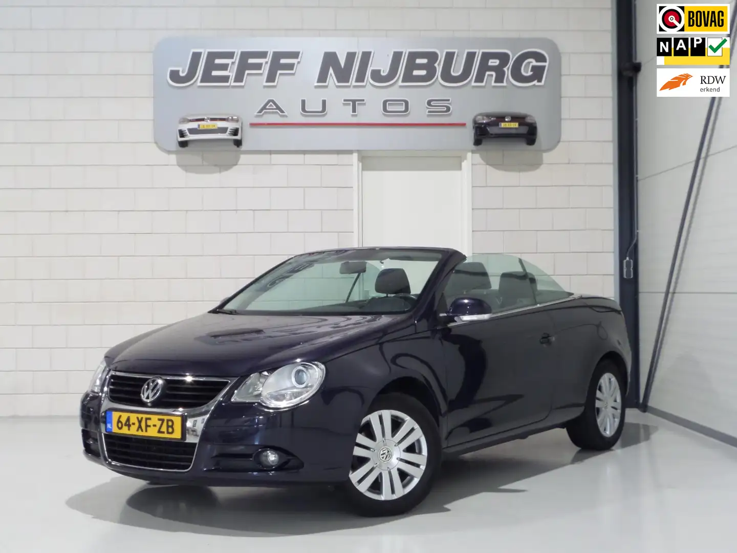 Volkswagen Eos 2.0-16v FSI "Origineel NL!" Bluetooth Cruise-contr Bleu - 1