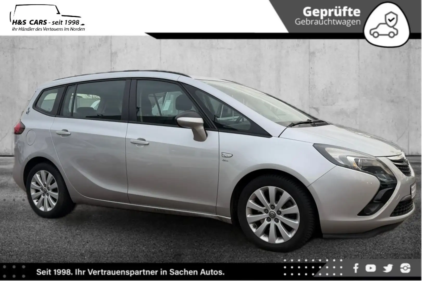 Opel Zafira Tourer 2.0 CDTI Drive XEN ALU ZAHNR NEU Silber - 1