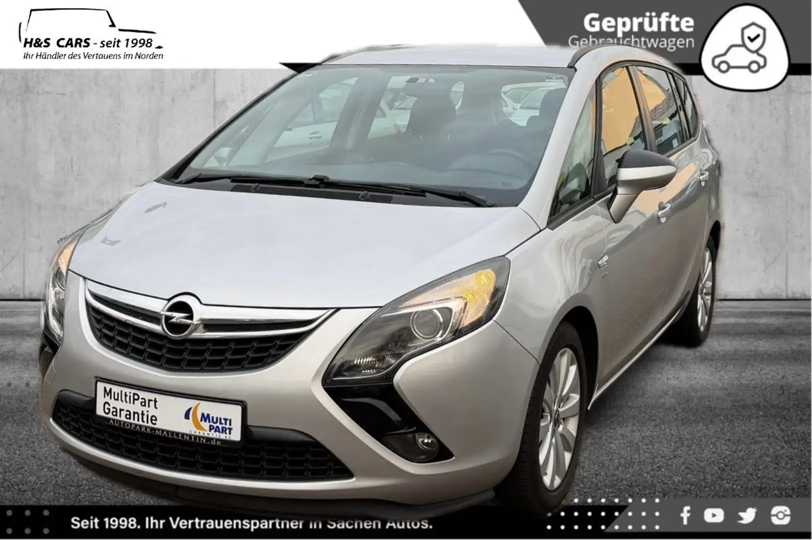 Opel Zafira Tourer 2.0 CDTI Drive XEN ALU ZAHNR NEU Silber - 2