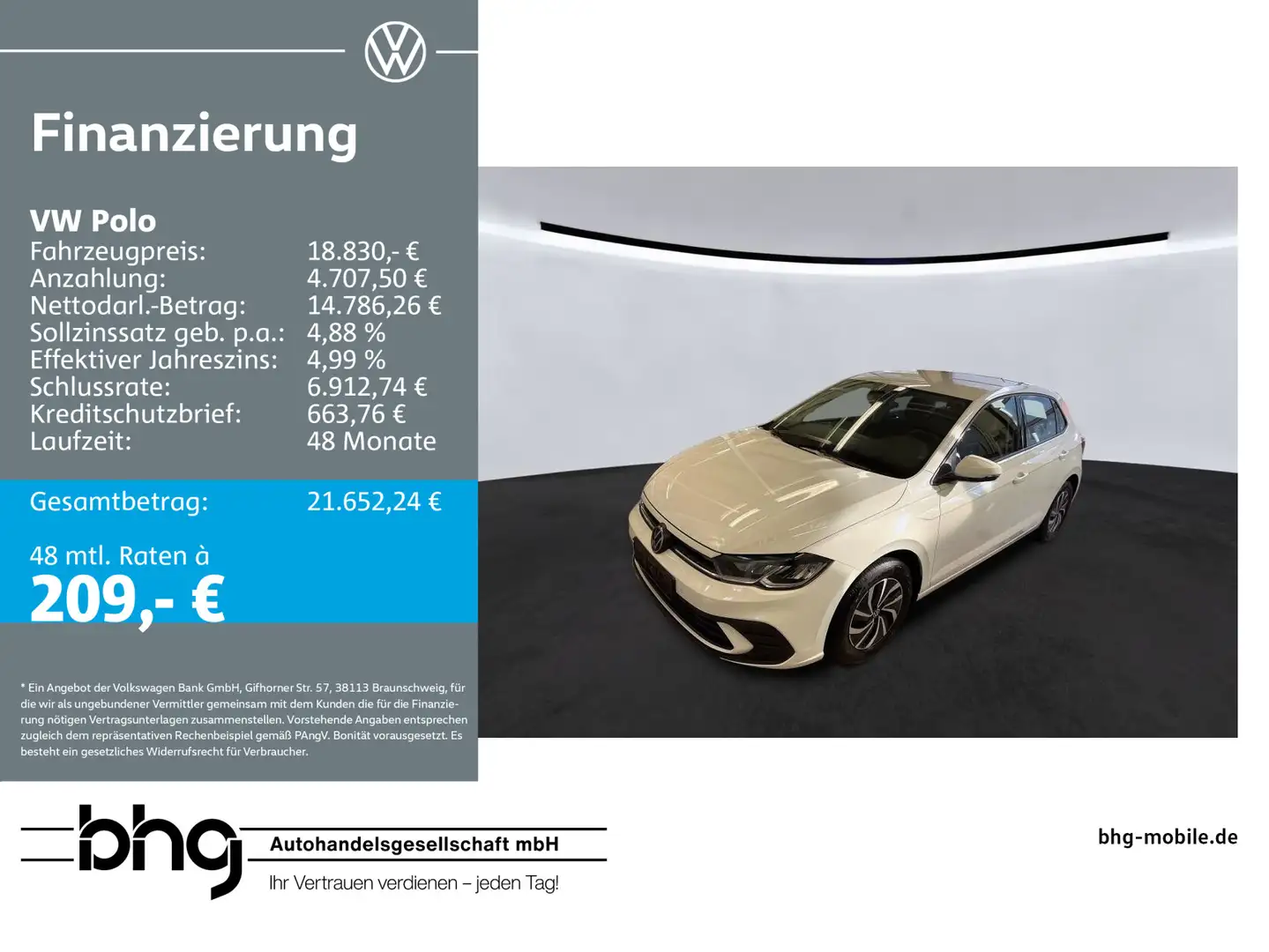 Volkswagen Polo 1.0 TSI OPF DSG Life Klima Sitzheizung Bianco - 1