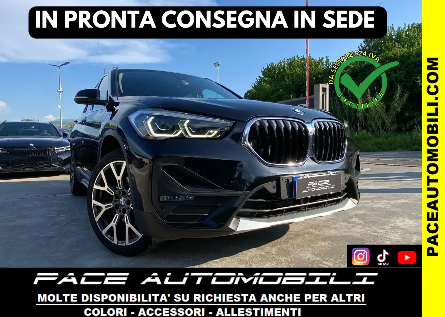 BMW X1 D HUD PELLE XLINE X LINE CERCHI M-SPORT MSPORT 19" Nero - 1