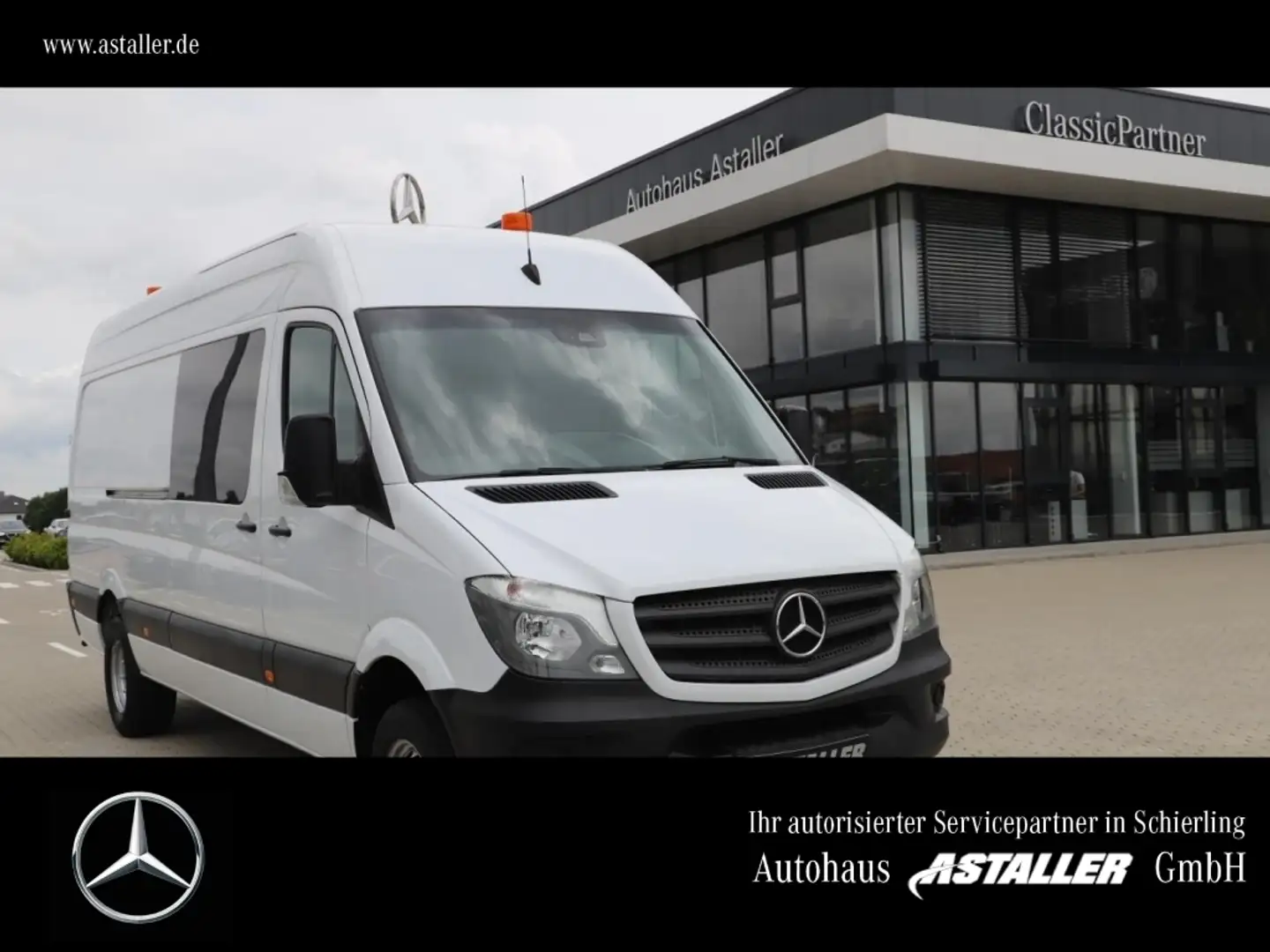 Mercedes-Benz Sprinter 416 CDI Kasten Maxi Mixto Klima+Kam+AHK Blanc - 1