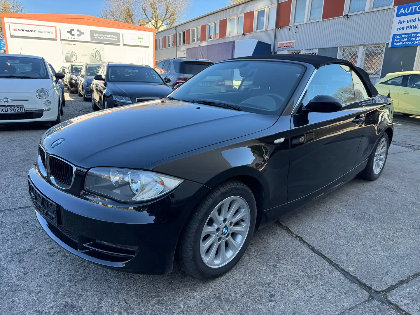 BMW 118 118i 2.0L Cabrio Zwart - 1