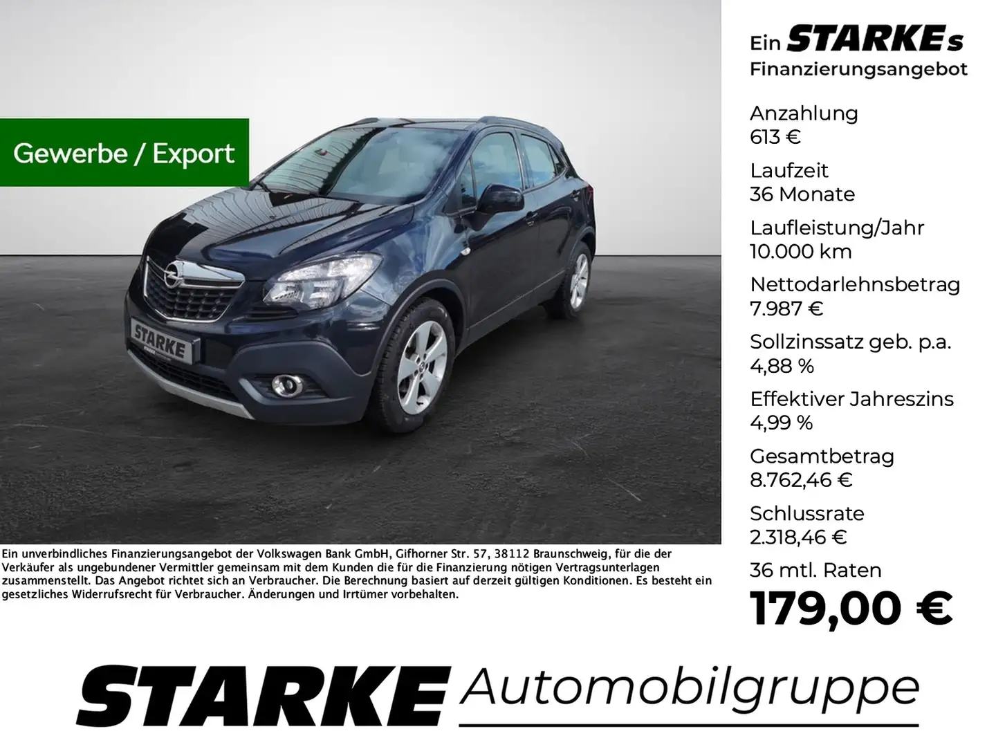 Opel Mokka-E Mokka Edition ecoFlex 1,4 TSI Schwarz - 1