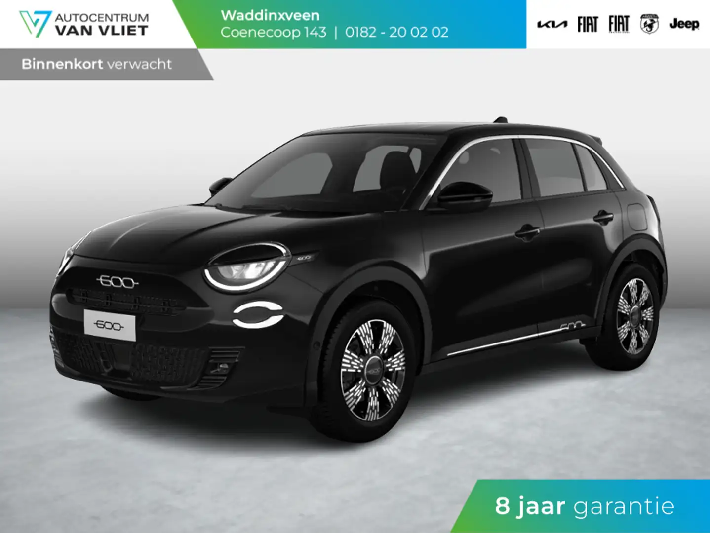 Fiat 600 1.2 Hybrid 110pk Black Edition | Uit voorraad leve Nero - 1