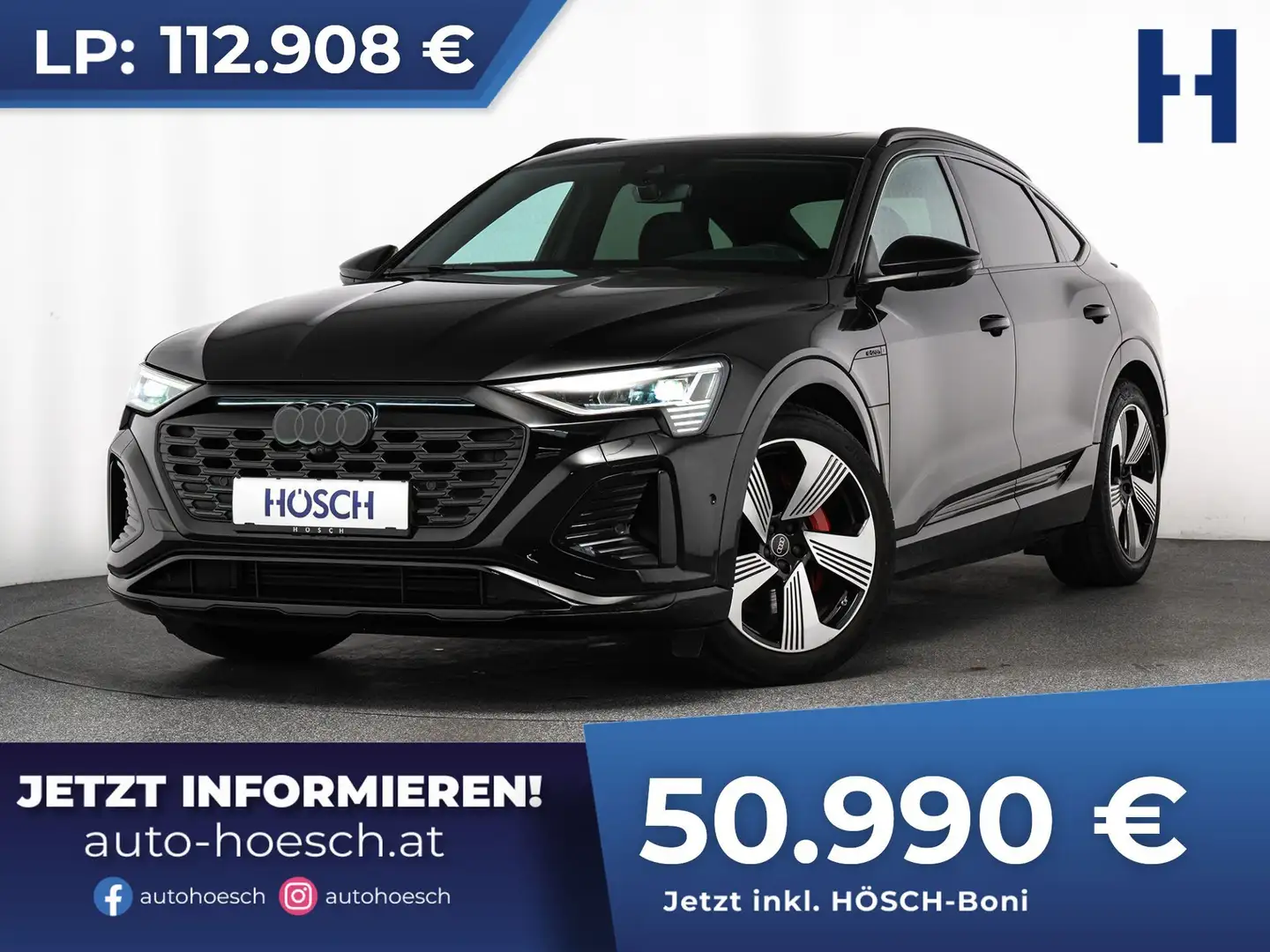 Audi Q8 e-tron 55 SB quattro 2x S-LINE VOLL -55% Schwarz - 1