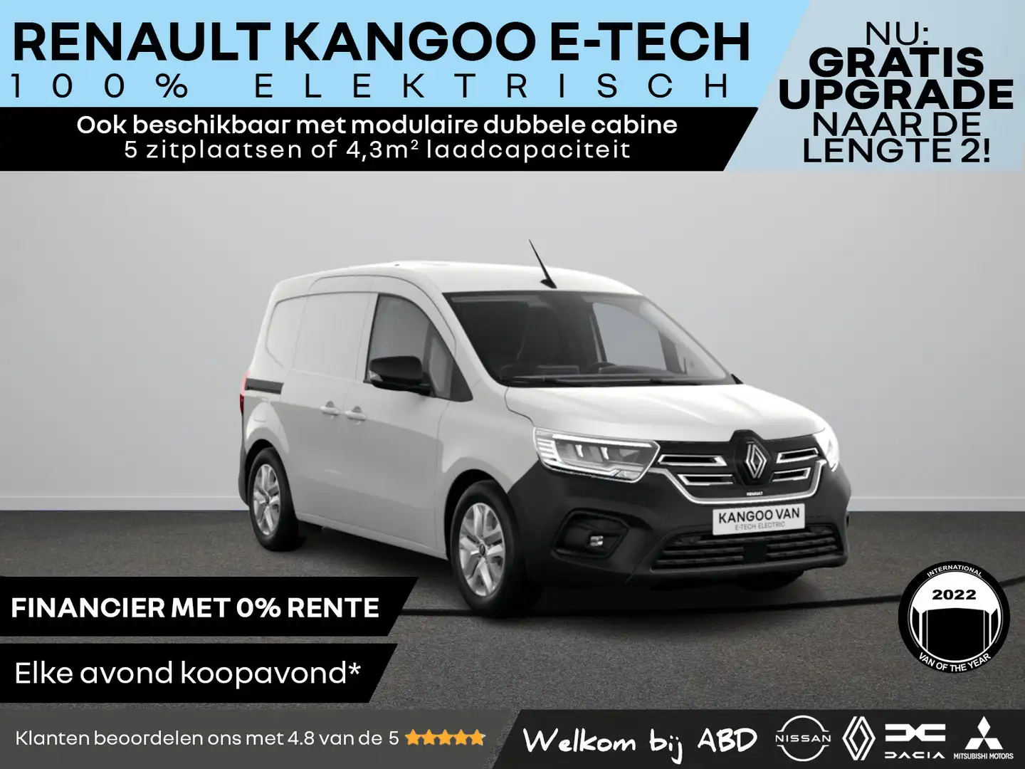 Renault Kangoo Advance 44 kWh | Cruise control en snelheidsbegren Wit - 1