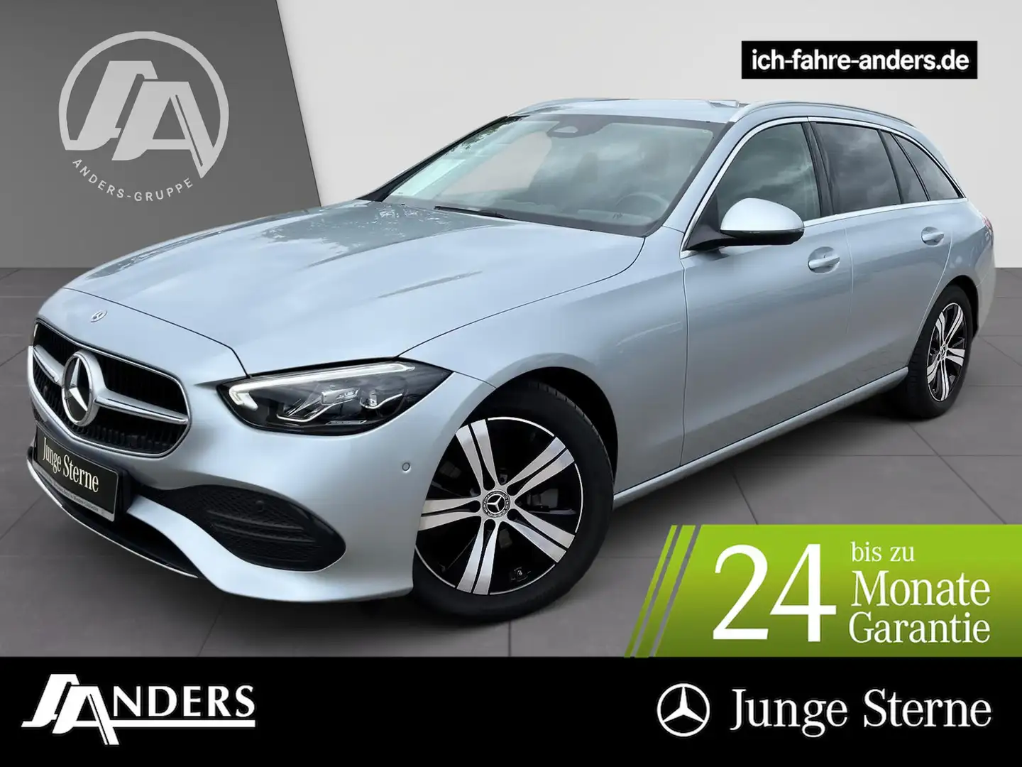 Mercedes-Benz C 220 d T Avantgarde+MBUX+SHZ+LED+Kam+AHK+Navi+ Silber - 1