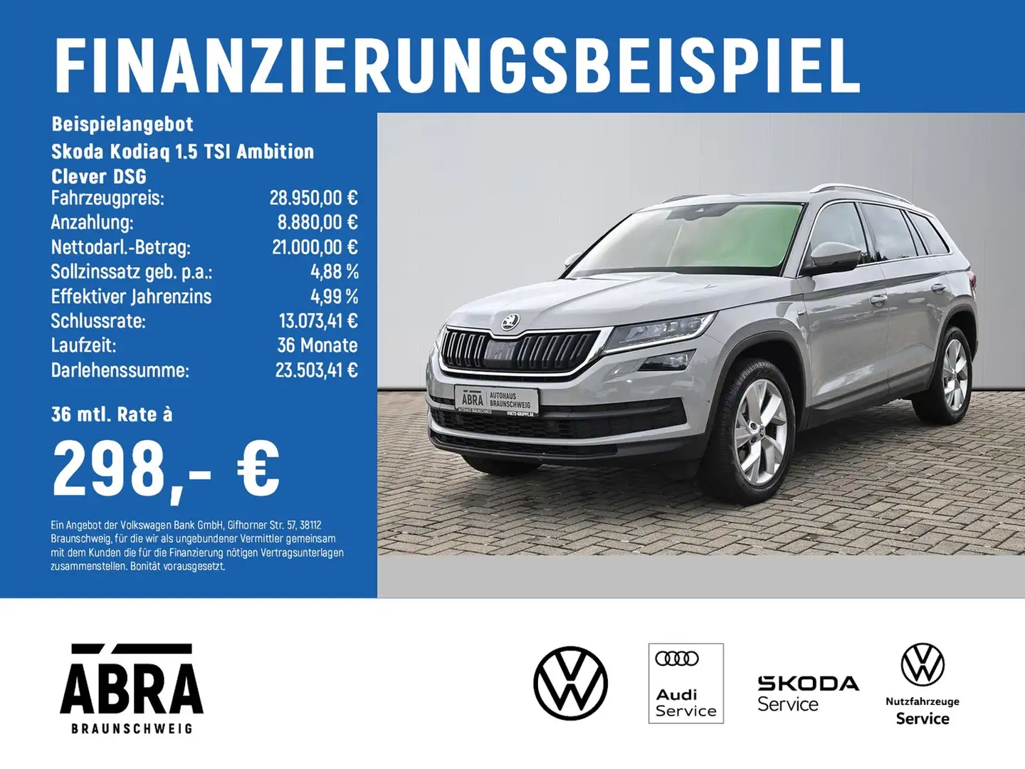 Skoda Kodiaq 1.5 TSI Ambition Clever DSG LED+CAM+AHK Gris - 2
