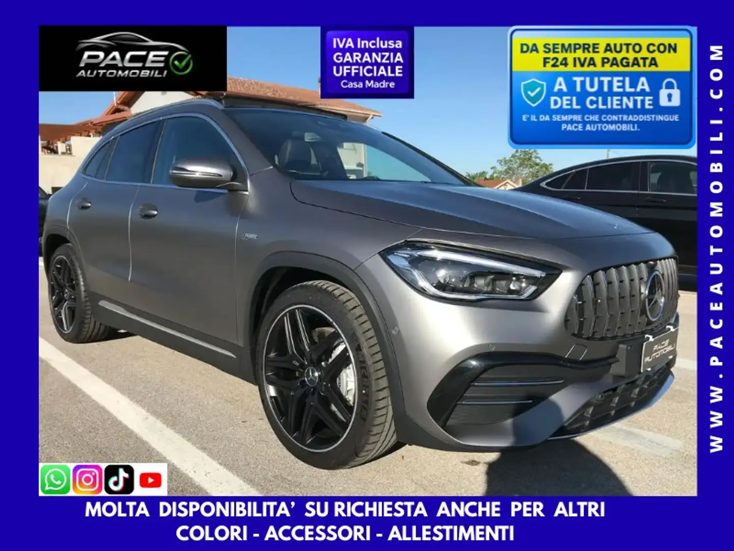Mercedes-Benz GLA 35 AMG 4M TETTO BURMESTER NIGHT PACK MBUX LED MATRIX PDC Gris - 1