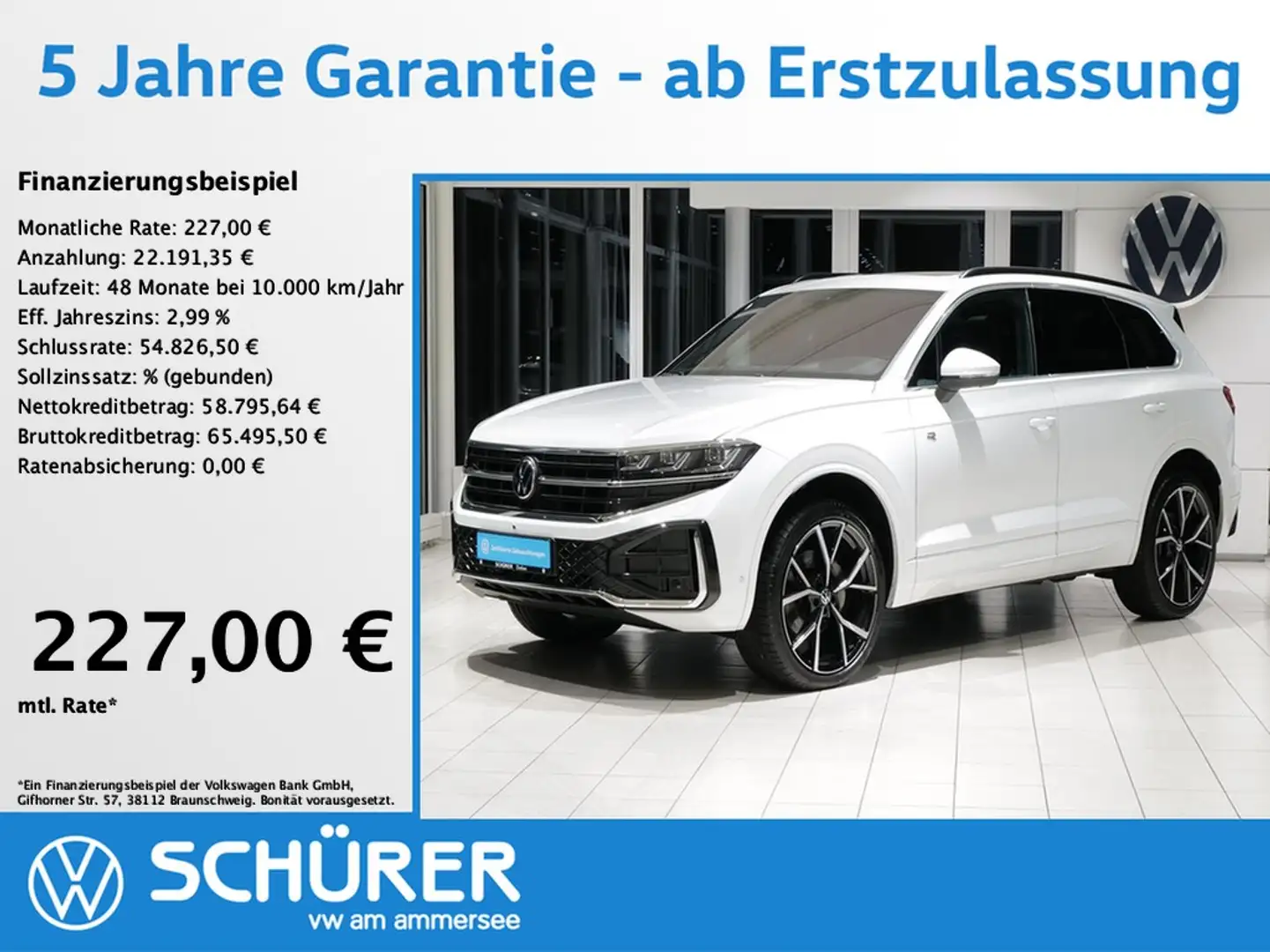Volkswagen Touareg 3.0TDI R-Line Allradlenkung Dynaudio HUD 360° P... Weiß - 1