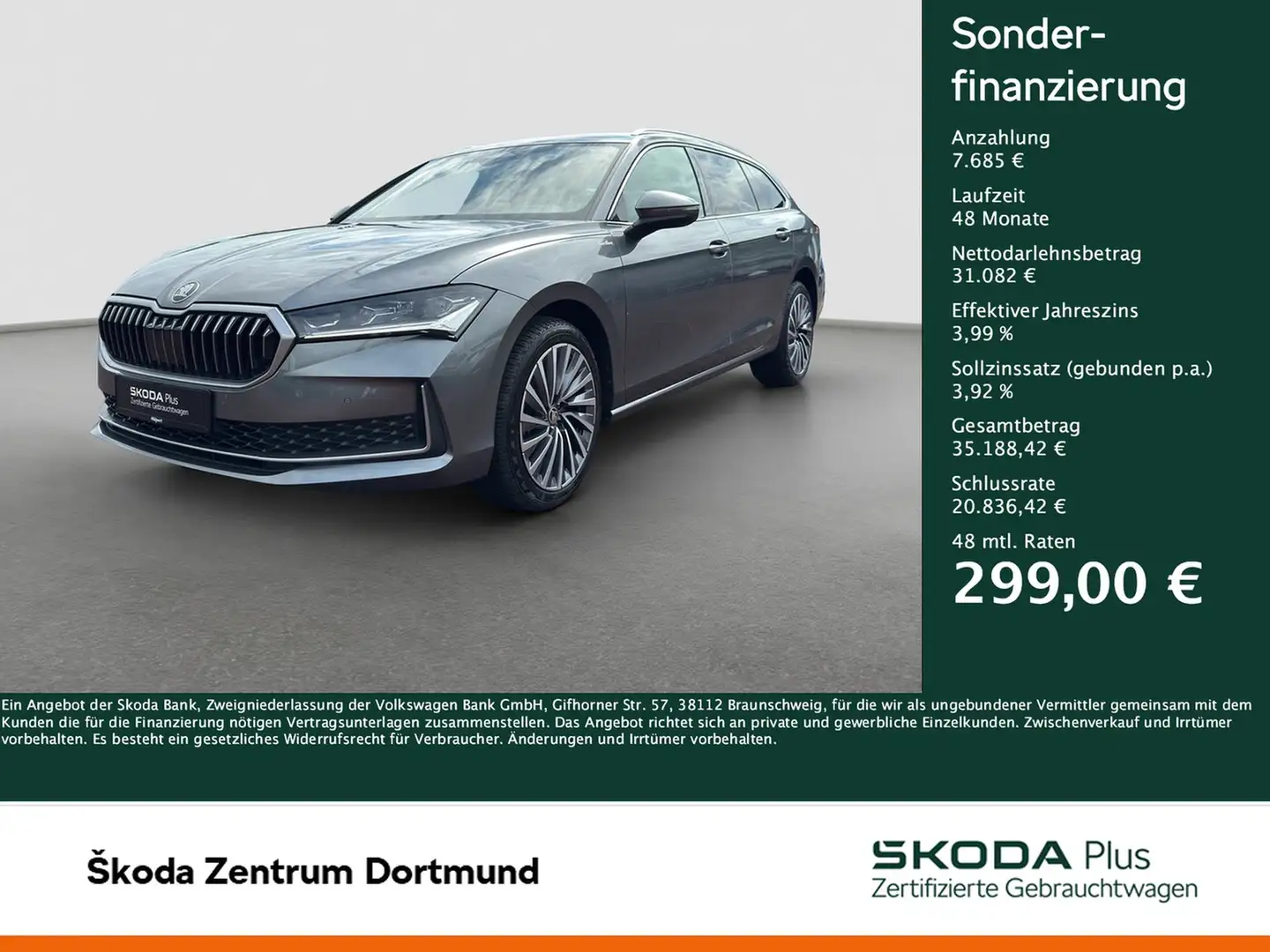 Skoda Superb Combi 2.0 L&K FACELIFT AHK CAM ACC LM18 Gris - 1