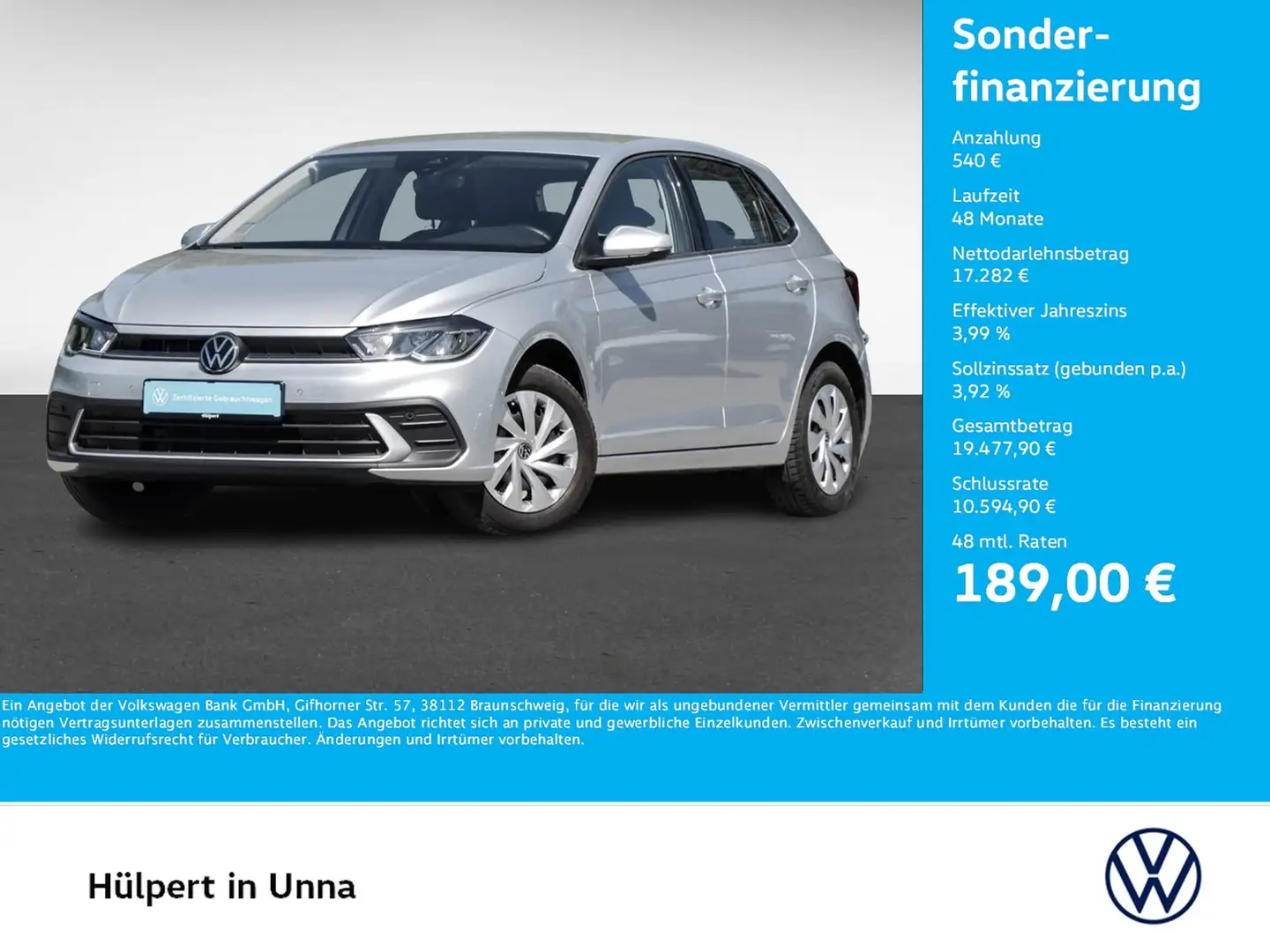 Volkswagen Polo 1.0 LIFE ACC LED NAVI SITZHEIZUNG DAB+ Zilver - 1