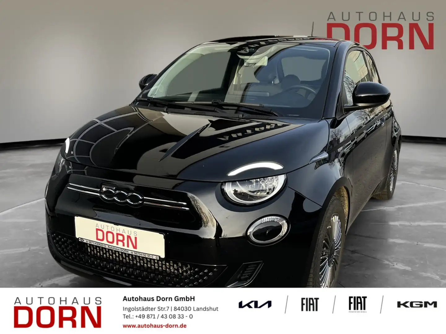 Fiat 500e Icon/ Sitzheizung, Parksensoren hinten umv. Schwarz - 1