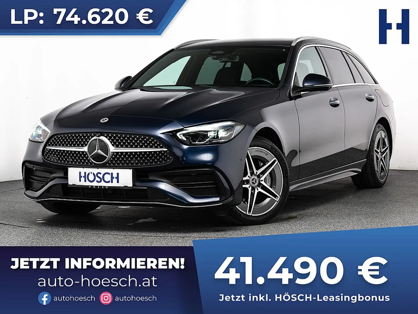 Mercedes-Benz C 300 e T AMG AHK 360° ACC MEMORY+++ Blau - 1