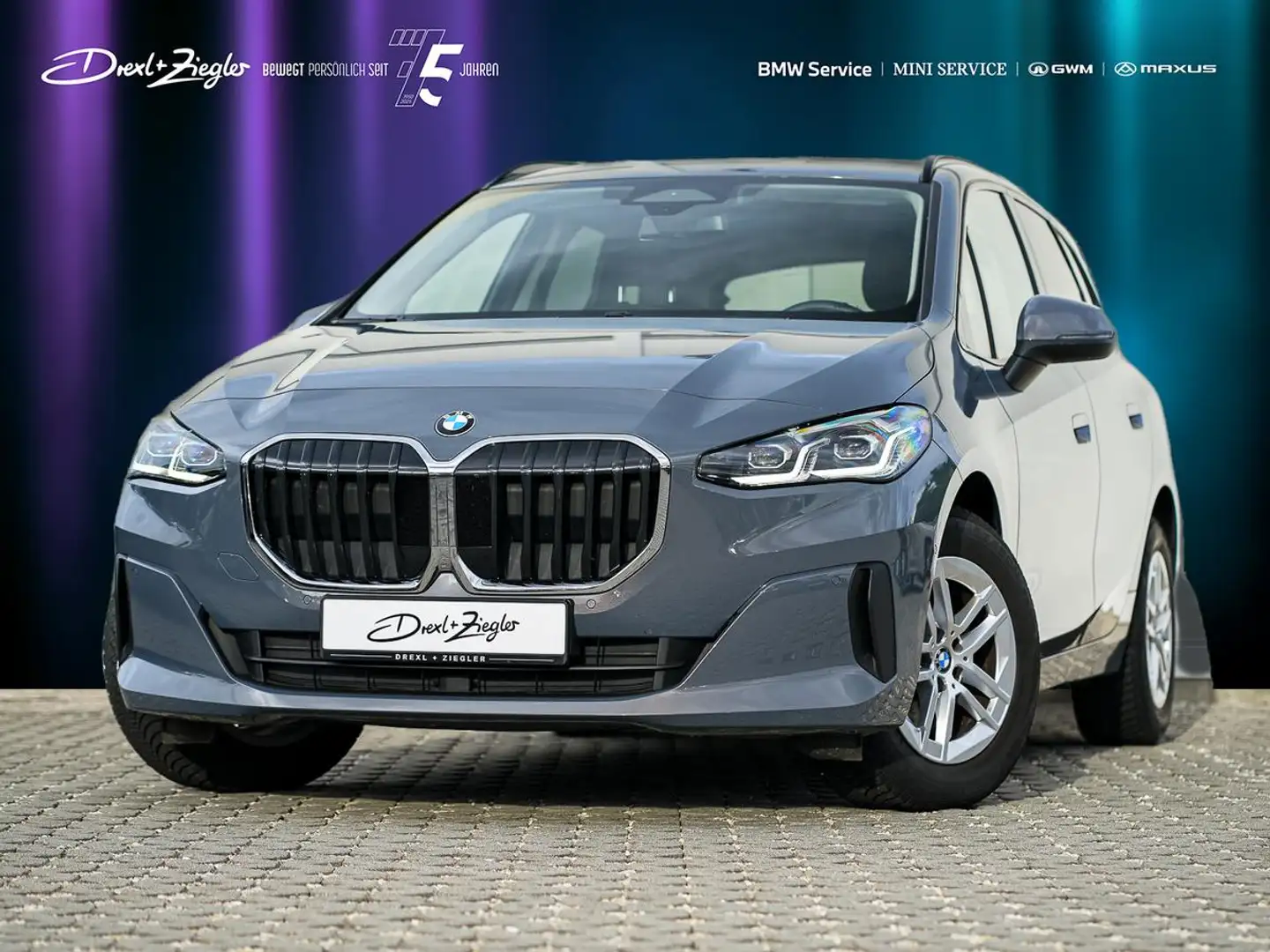 BMW 220 220i Active Tourer AdLED AHK PanoDach KoZg LRH Grau - 1