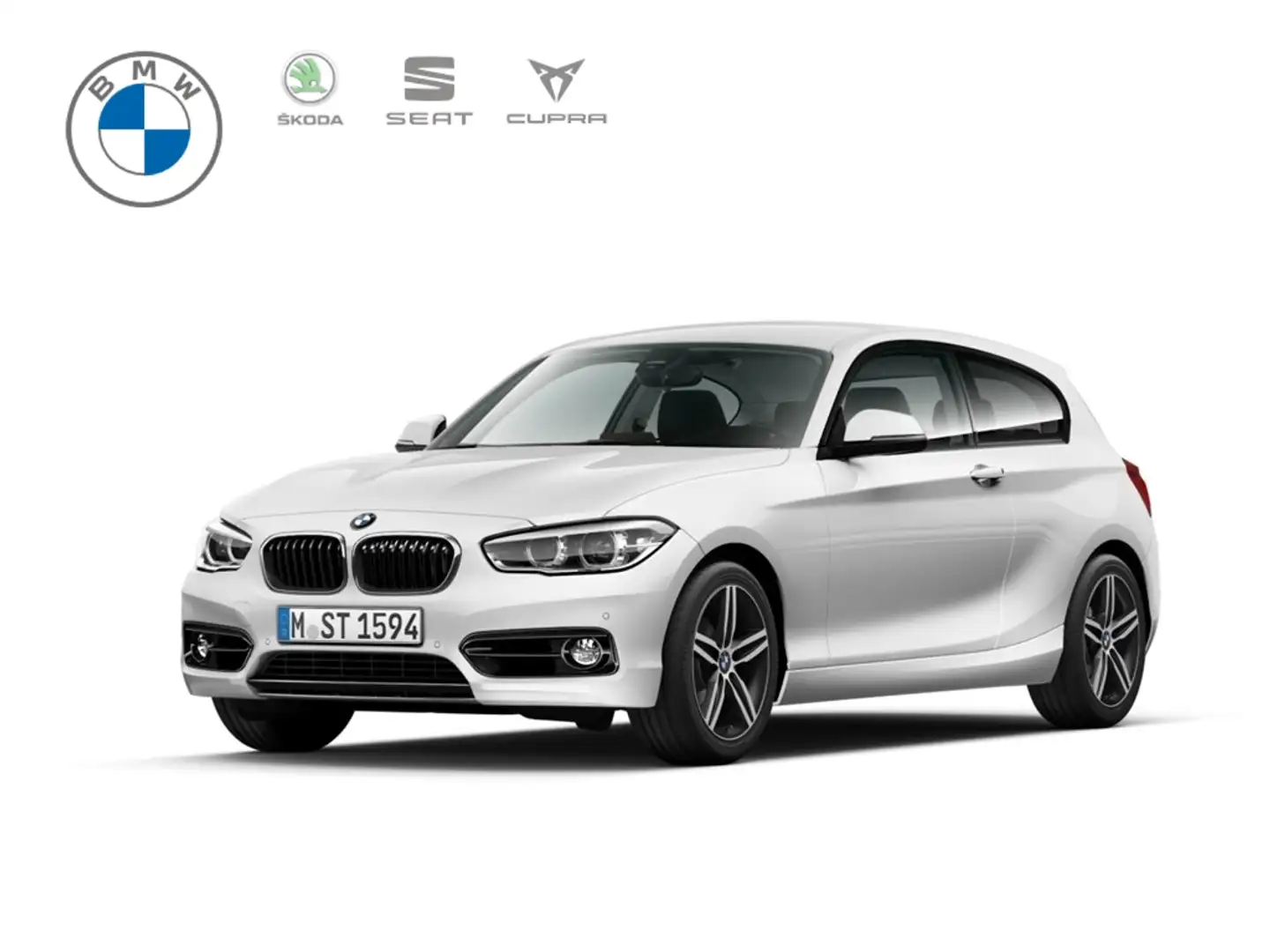 BMW 118 i Sport Linei 3-Türer NAVI+HIFI+KLIMA+LED+SHZG+PDC Blanc - 1