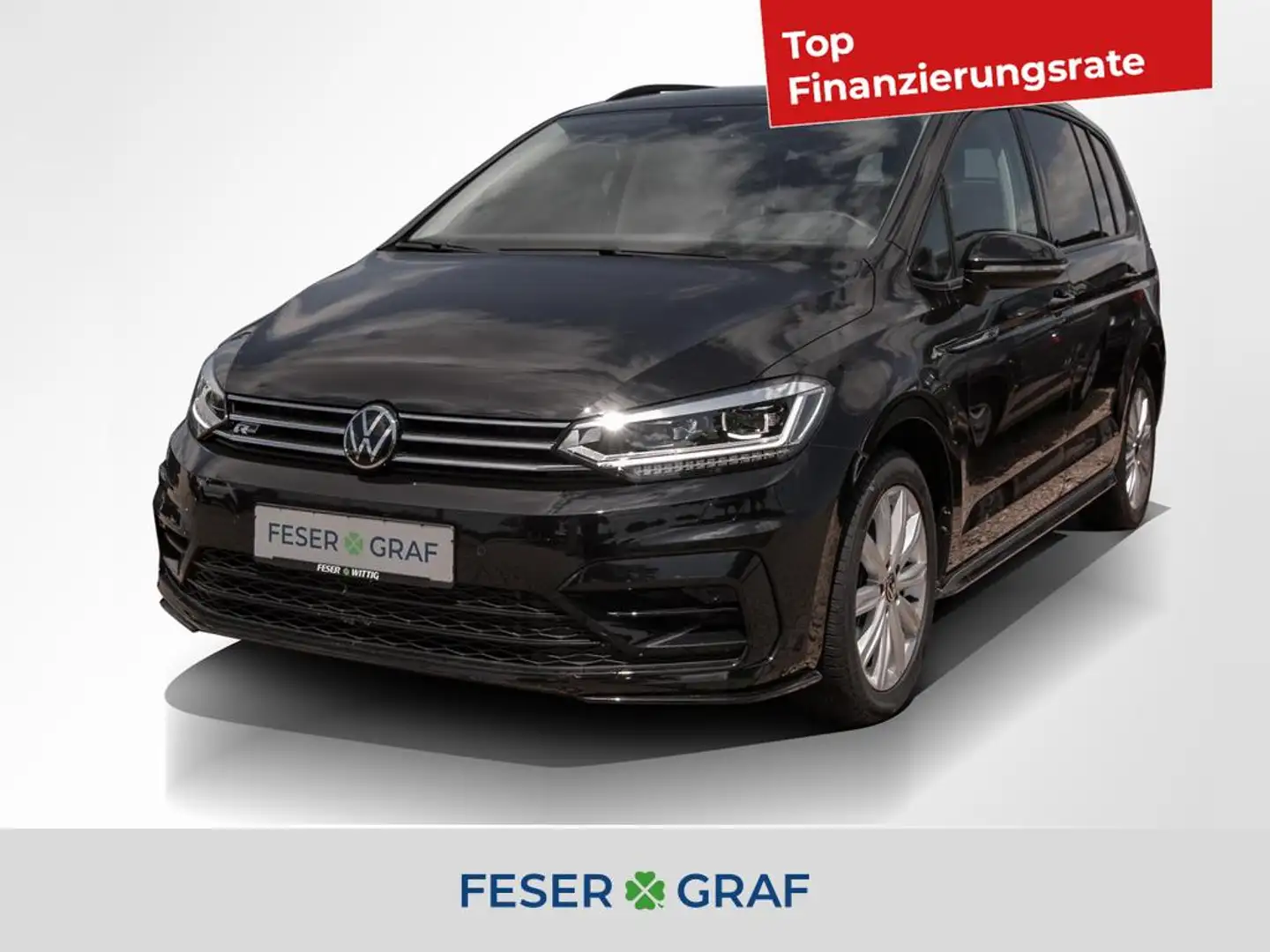 Volkswagen Touran 1.5 TSI Highline R-Line DSG AHK/elKlappe/LED/Kamer Schwarz - 1