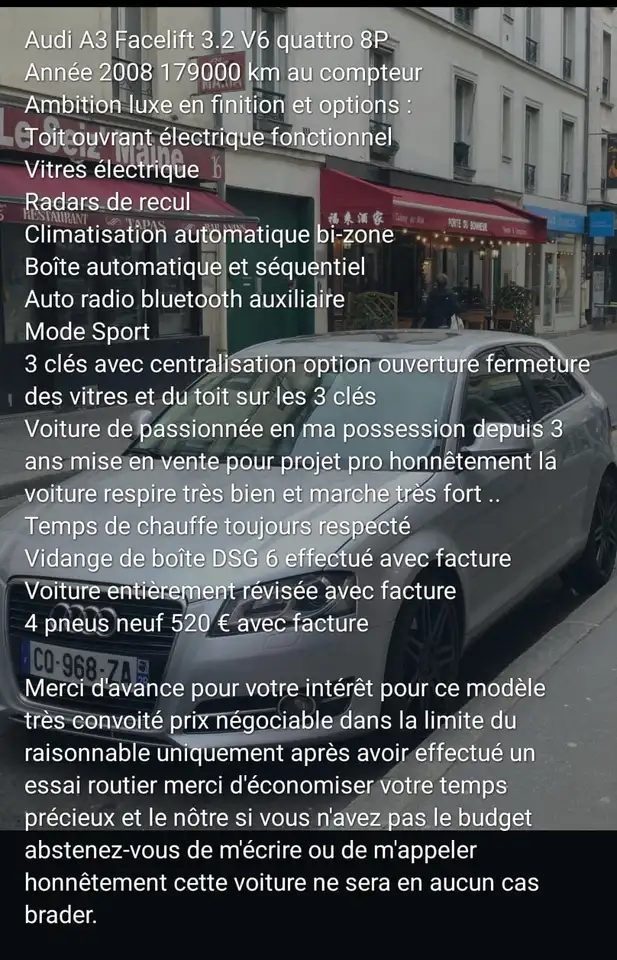 Audi A3 SportBack 3.2 Quattro Ambition Luxe DSG