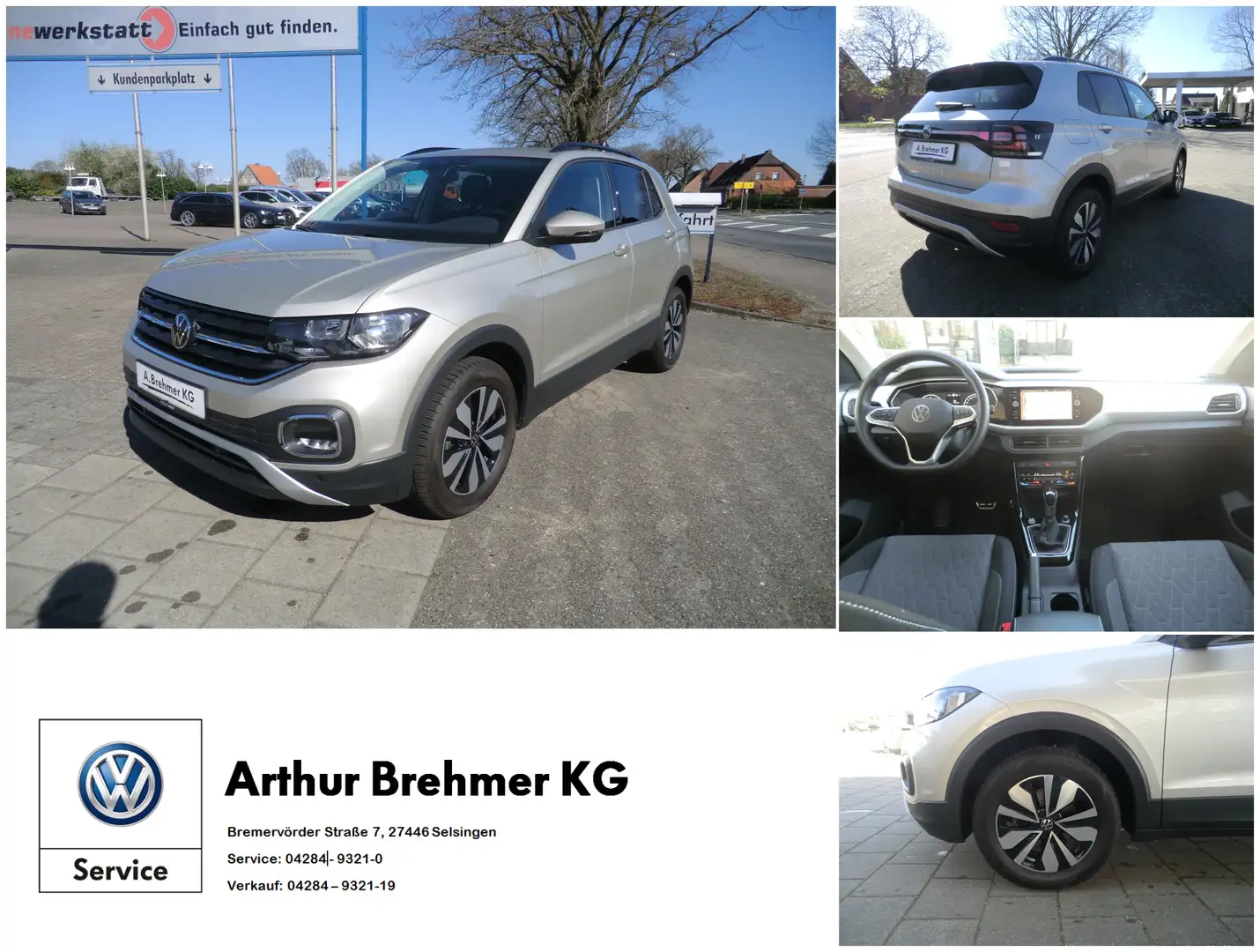 Volkswagen T-Cross 1.0 TSI  Move OPF NAVI ACC SHZ ASG 3J/100Tkm Silber - 1