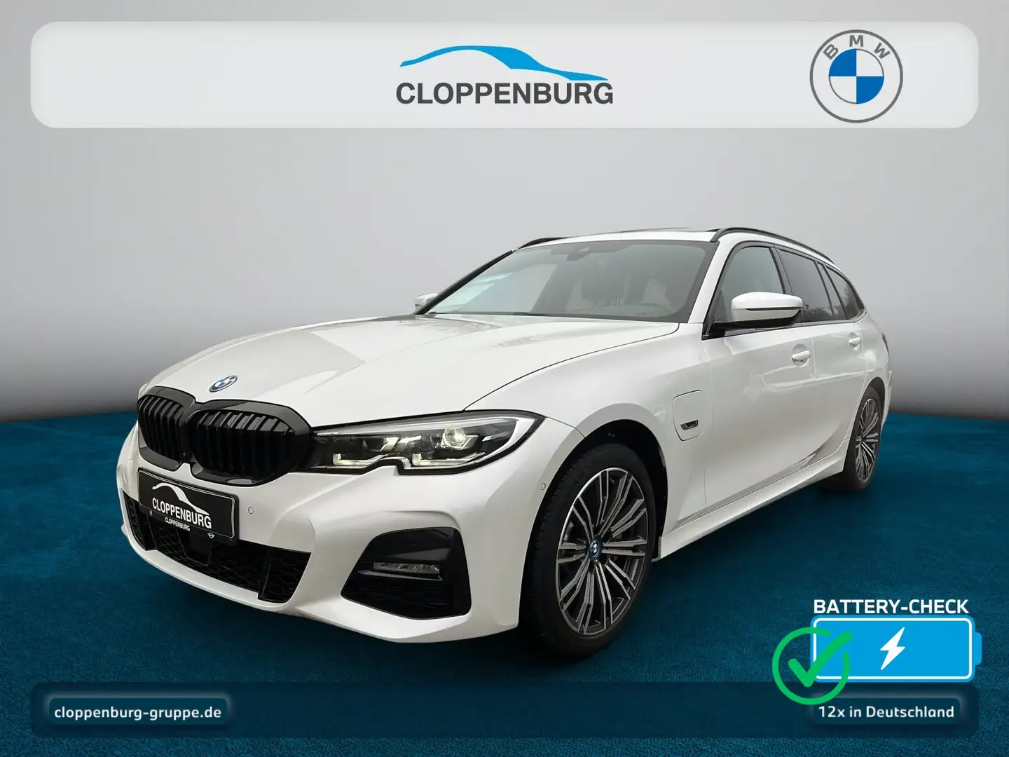 BMW 330 e Touring AHK+Navi+Pano+ACC+SHZ+KeyGO+HiFi+BT Weiß - 1
