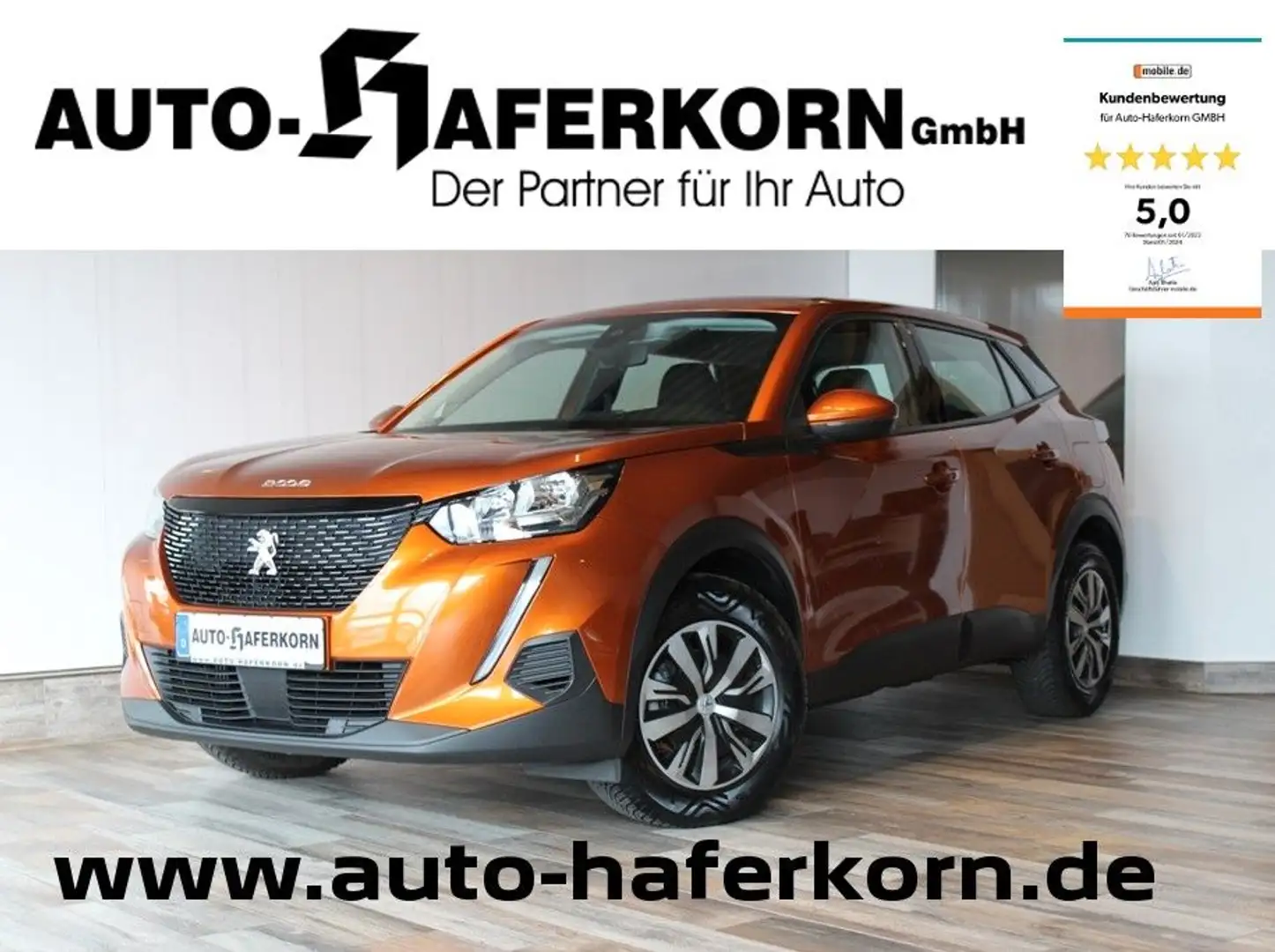Peugeot 2008 1.2 PureTech 100 Active*AHZV*KAMERA*DAB* Oranje - 1