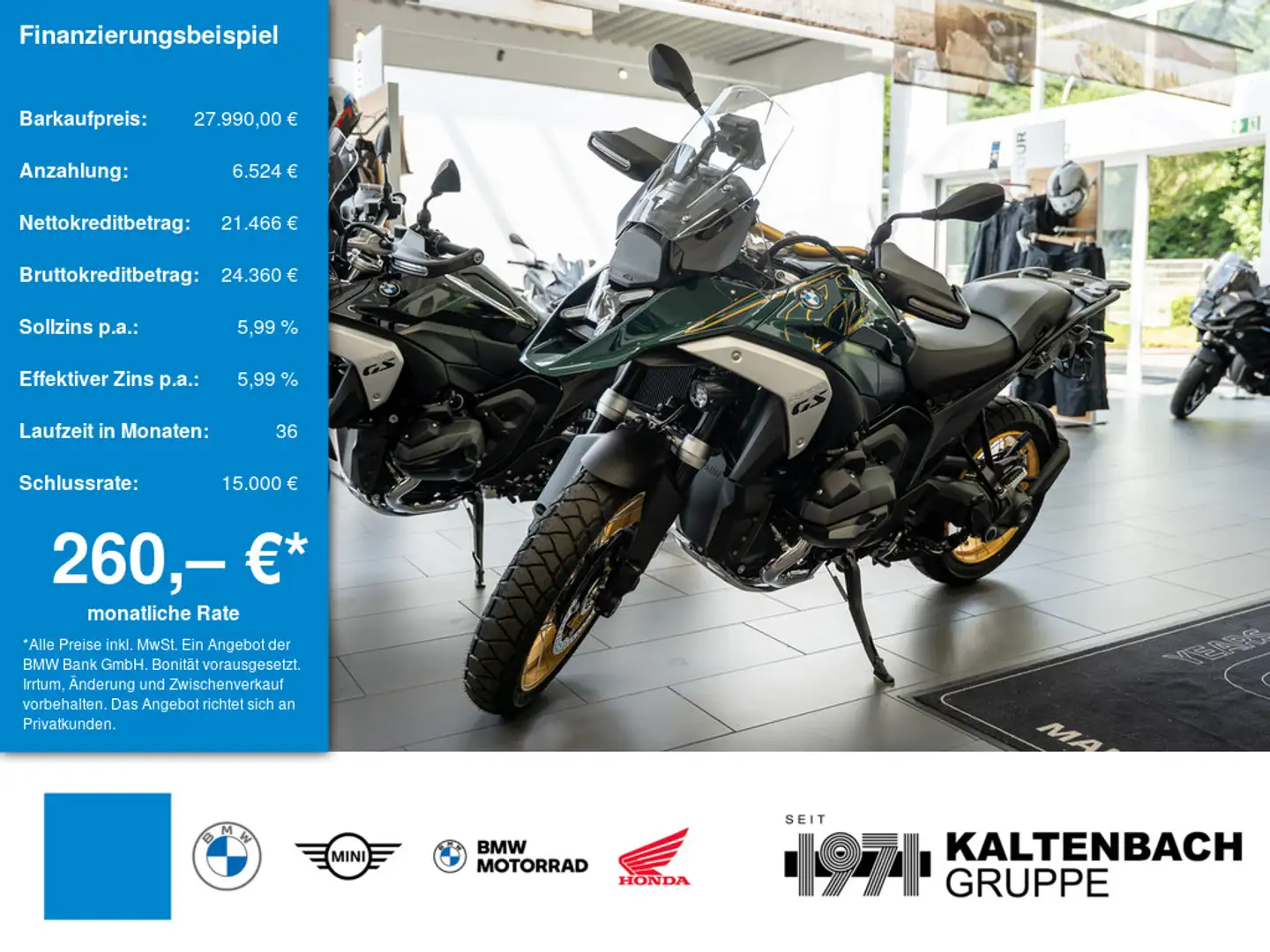 BMW R 1300 GS inkl.ServiceInkl.3Jahre+Navi Grün - 1