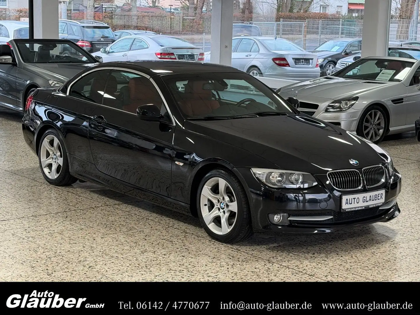 BMW 325 d Cabrio/Sportpaket/Xenon/Navi/Leder/1.Hand Schwarz - 2