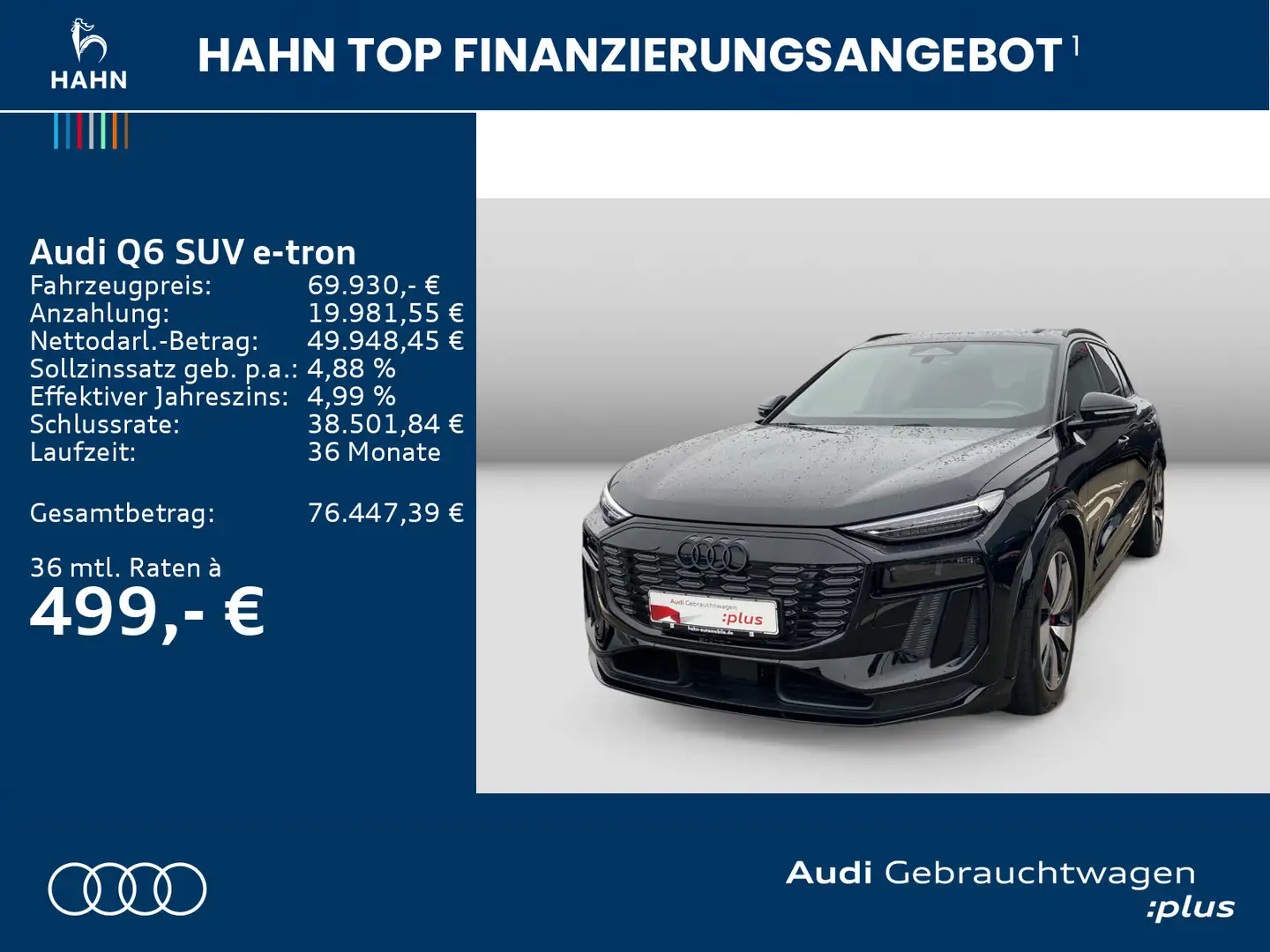 Audi Q6 e-tron qua S-line S-tronic HUD B&O 360° Pano Schwarz - 2
