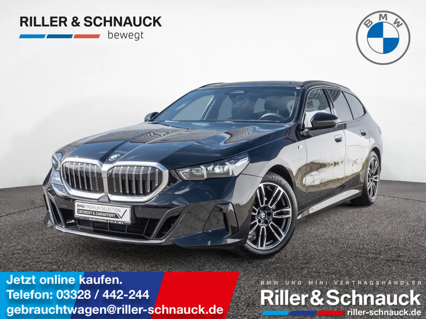 BMW 520 d Touring M Sport STANDHZG+AHK+HUD+360°KAM Schwarz - 1
