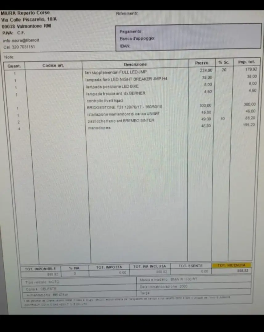 BMW R 1100 RT Gran turismo Bleu - 1