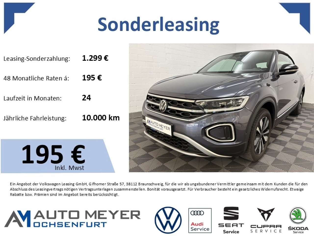 Volkswagen T-Roc 2025 — Cabriolet GOAL 1.0 TSI Rückfahrkamera Shz