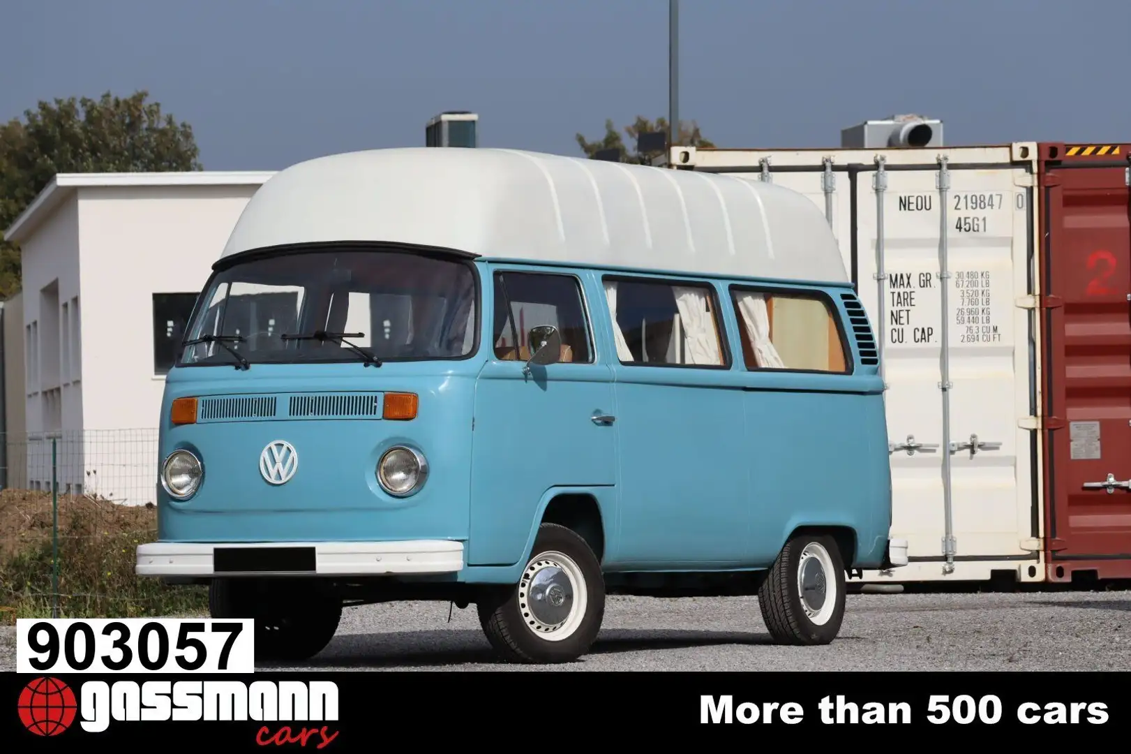 Volkswagen T2 Camper Bus - High Roof / Hochdach Blauw - 1