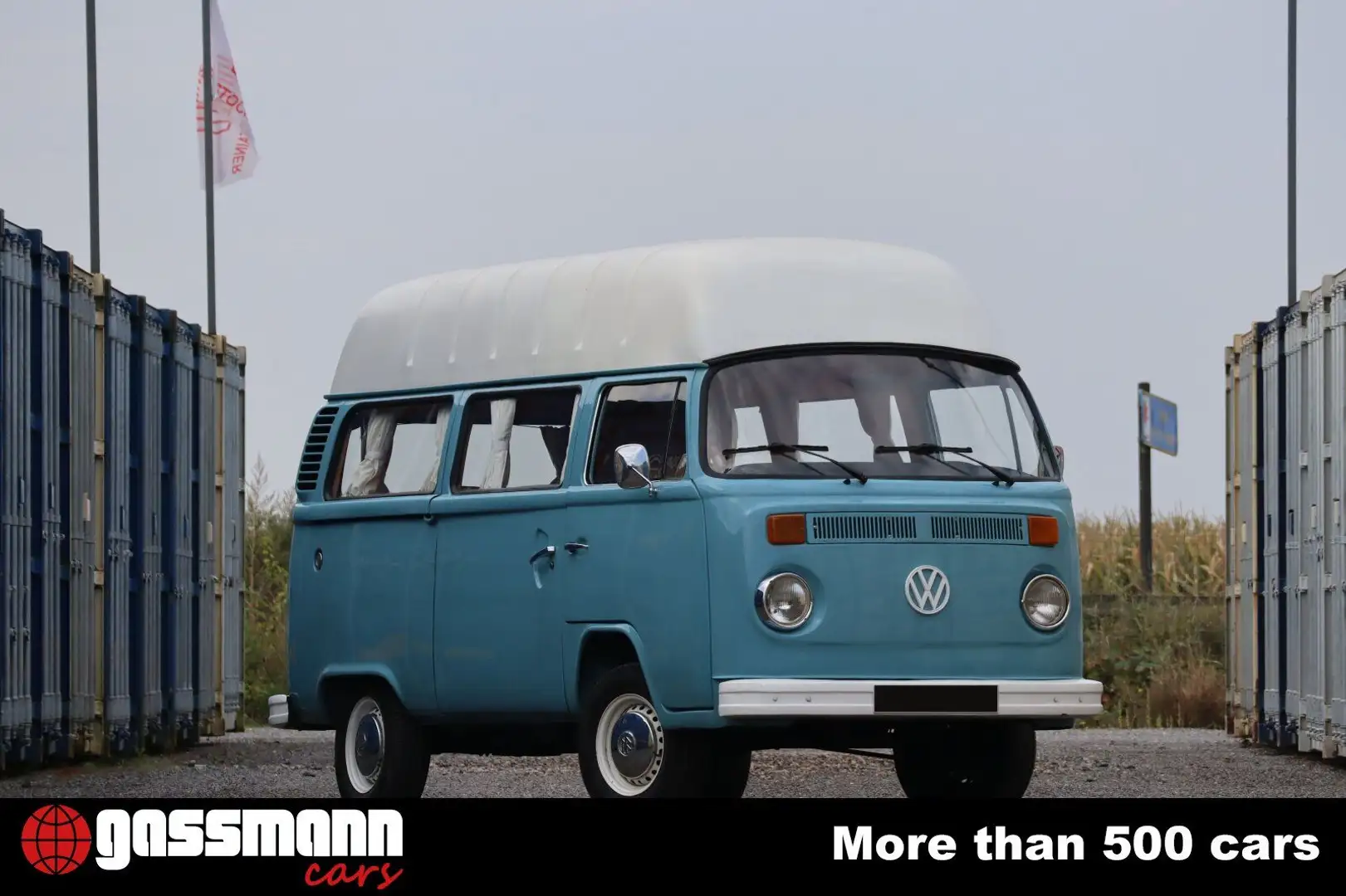 Volkswagen T2 Camper Bus - High Roof / Hochdach Blauw - 2