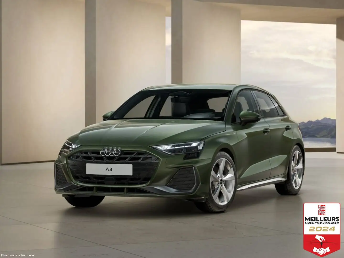 Audi A3 TFSI Mild Hybrid 150 S tronic 7 S line +Toit vitré +Pack Brillance +Pack Navigation Vert - 1