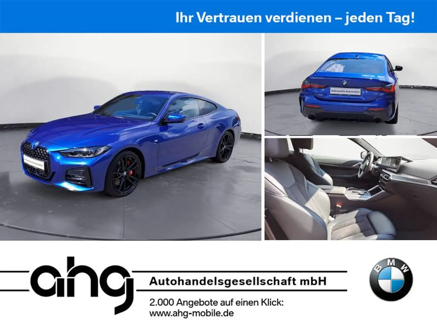 BMW 420 i Coupe M Sport Pro Navi ACC AHK RFK HiFi Blau - 1