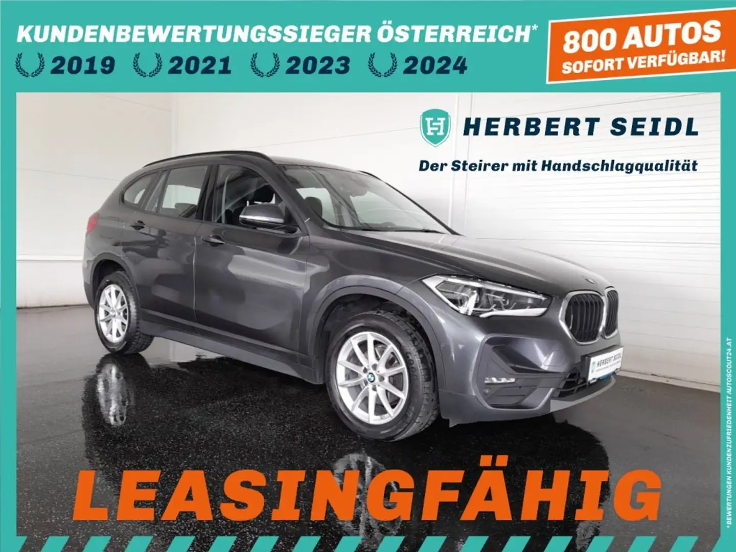 BMW X1 sDrive 16d Aut *VOLL LED / NAVI / DCC / HEAD-UP / VOLLEDER / KEYLESS / E-KLAPPE* Grau - 1