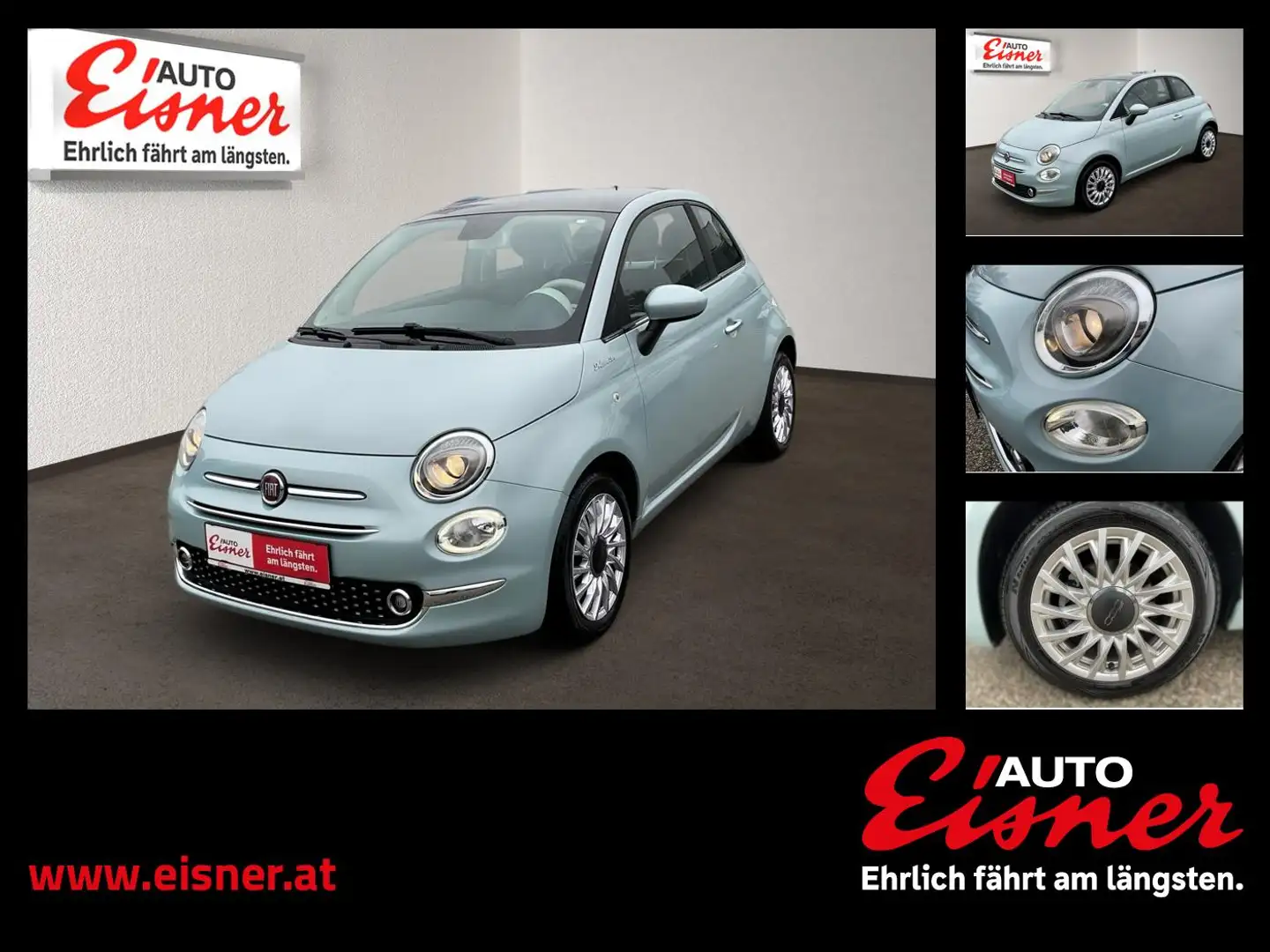 Fiat 500 1.0 GSE HYBRID 70HP Leder Grün - 1