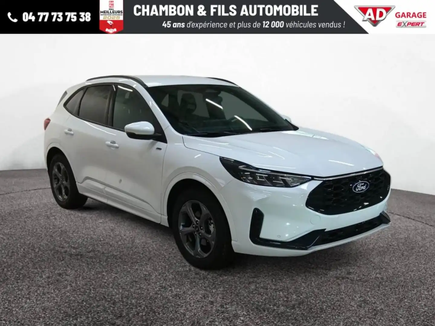 Ford Kuga 2.5 Duratec 180 ch FlexiFuel FHEV E85 Powershift S Blanc - 2